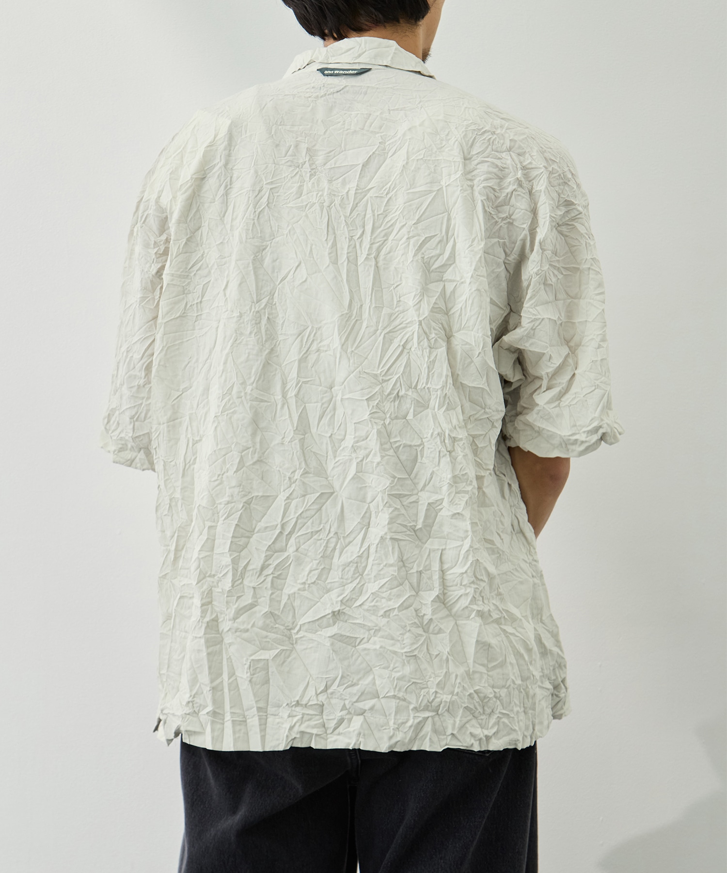 washer pleated open SS shirt and wander