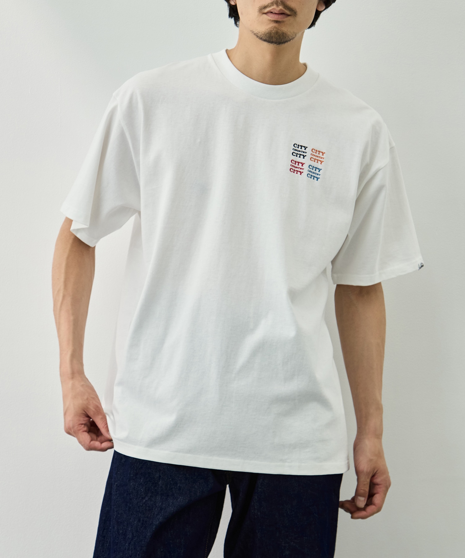EMBROIDERED LOGO COTTON S/S T-SHIRT_CCCC CITY COUNTRY CITY