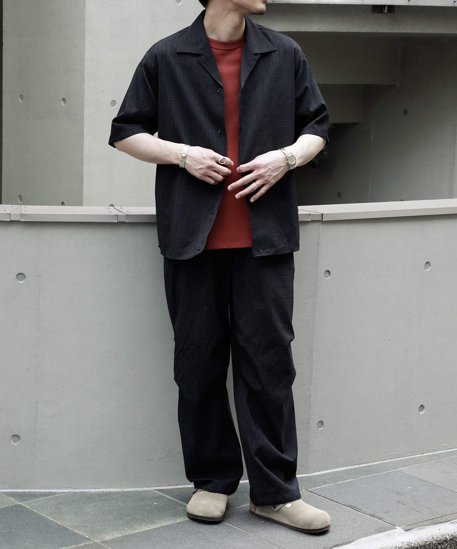 別注KNEE TUCK PANTS marka
