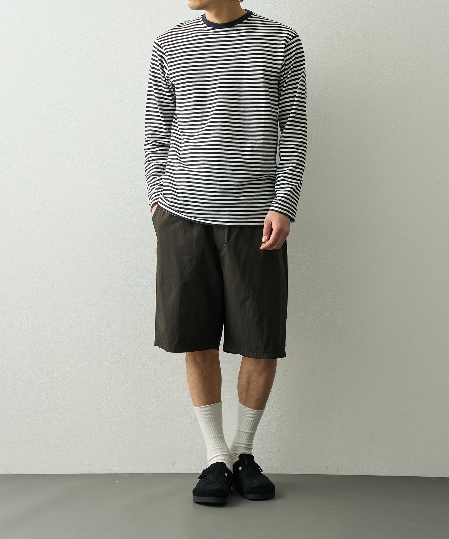 PC-035-3943-0020/BROWN/POPLIN EASY SHORTS PORTER CLASSIC