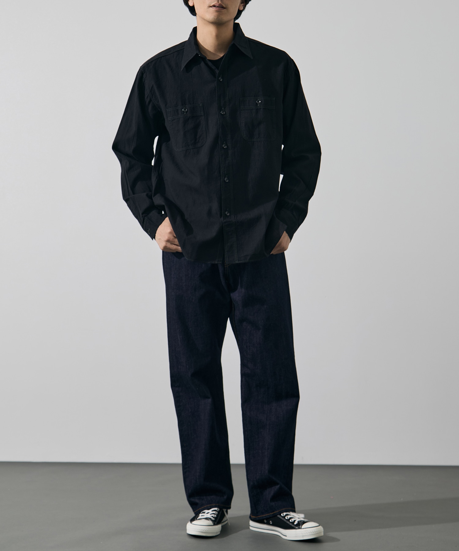 BLACK CHAMBRAY WORK SHIRT BUZZ RICKSON'S