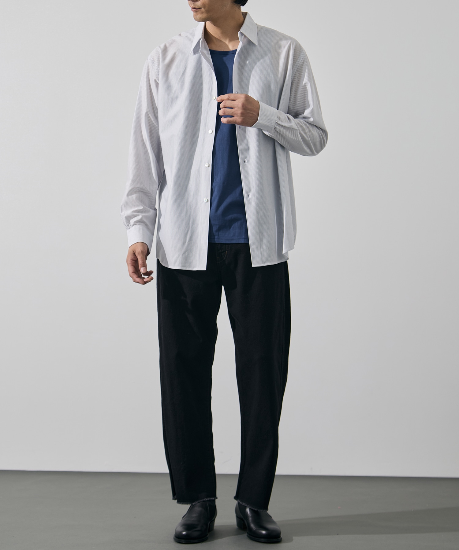 46G Stripe Modest Shirt KANEMASA PHIL.