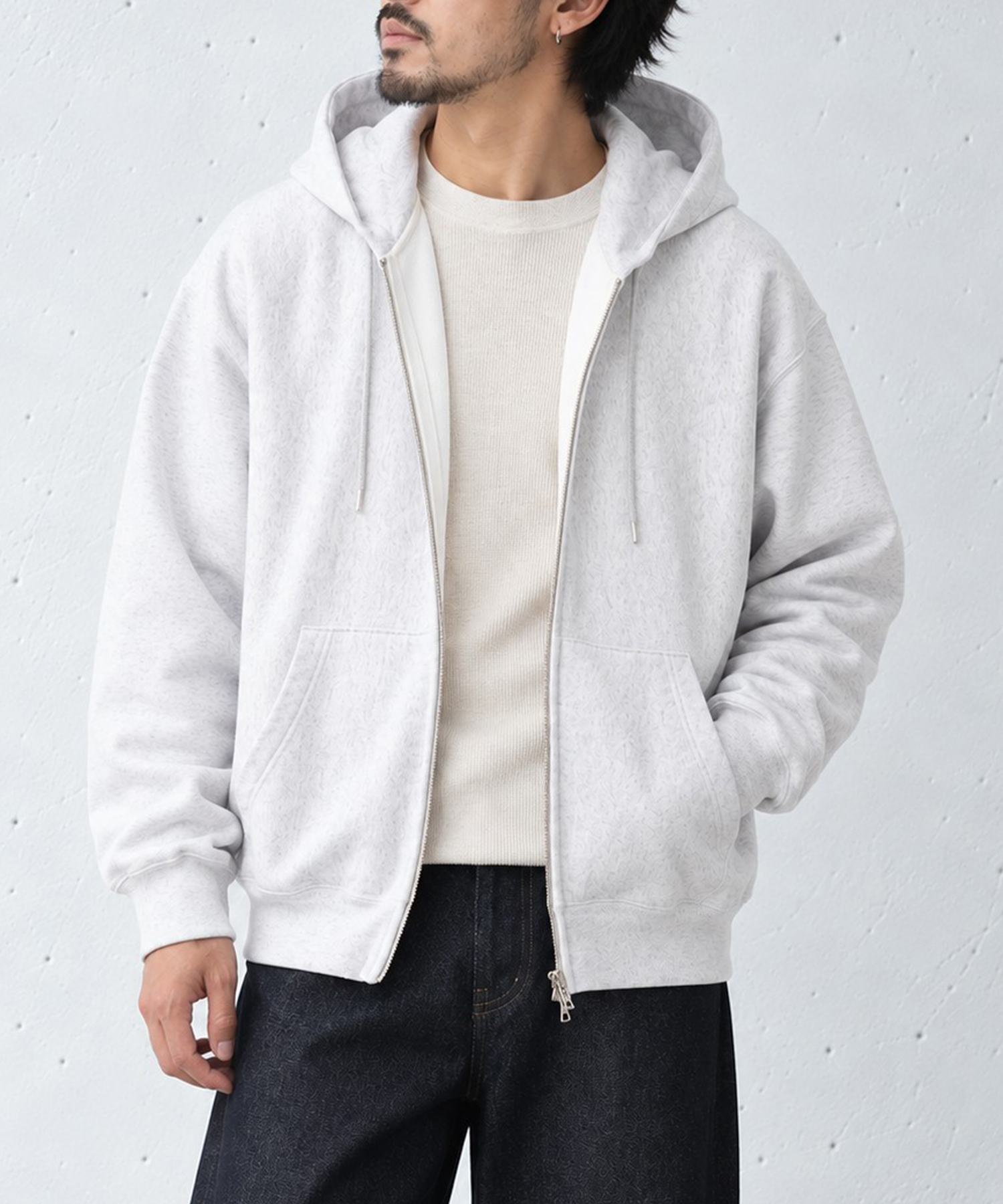 Soft&Hard Sweat Hoodie Zip Wide blurhmsROOTSTOCK