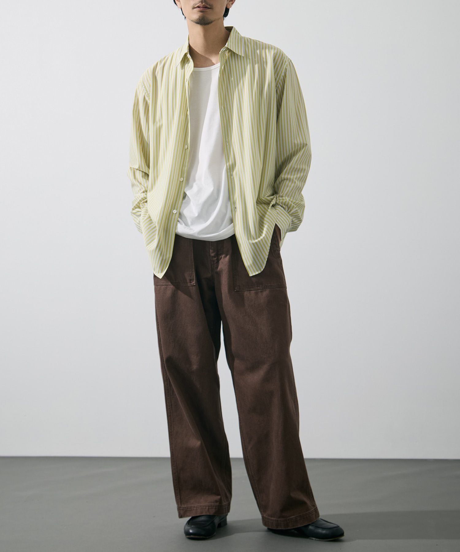 SUN-FADED COTTON TWILL PANTS YLEVE