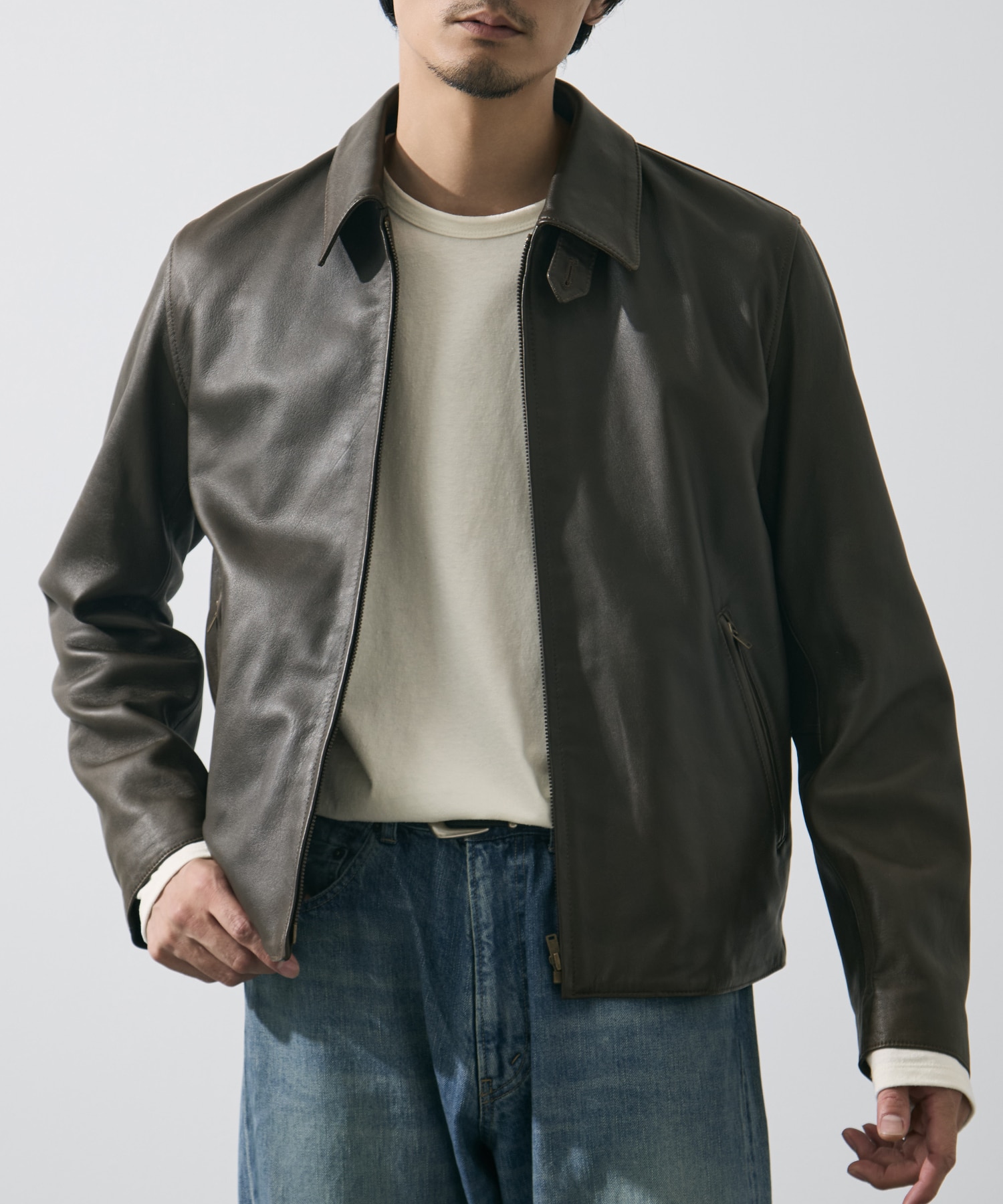 SHEEP AVIATOR LEATHER JACKET YLEVE