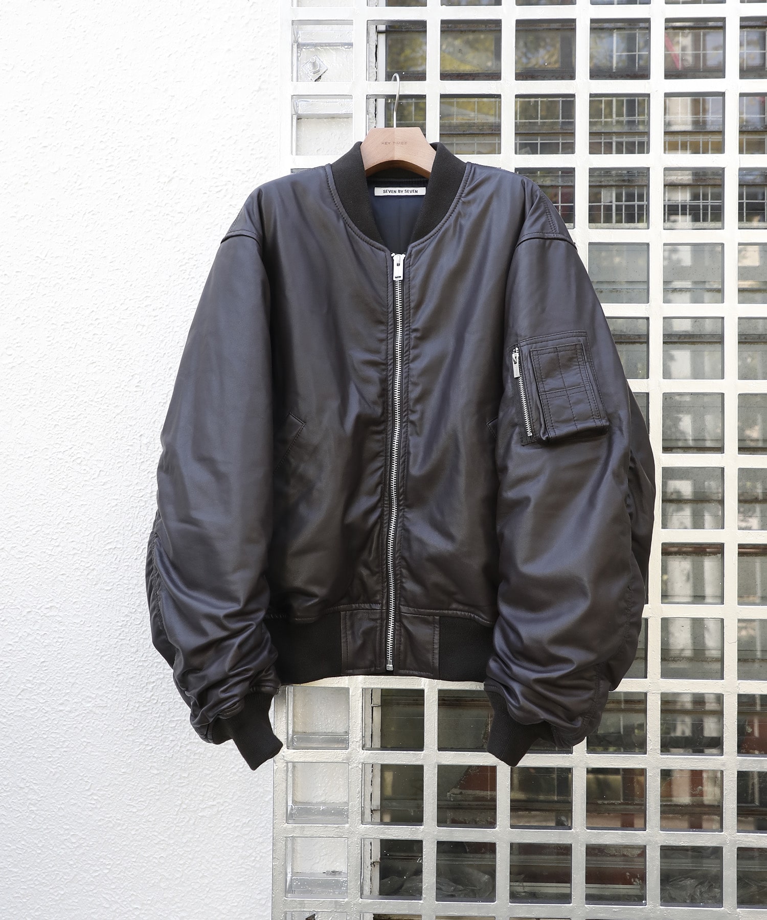 別注 MA-1 LEATHER BLOUSON -Sheep Leather- SEVEN BY SEVEN
