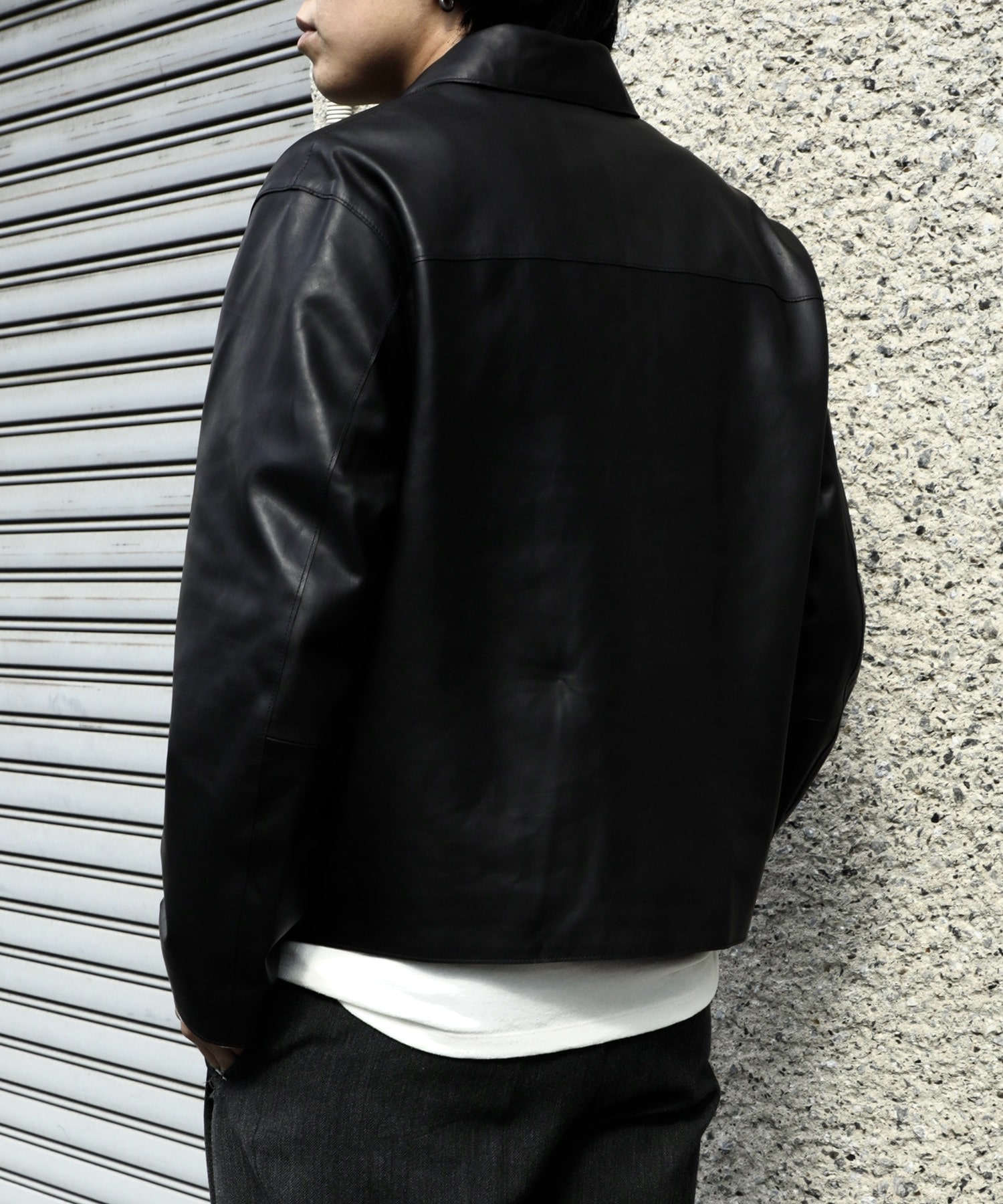 Calf Nappa Leather Minimal Blouson YOKE