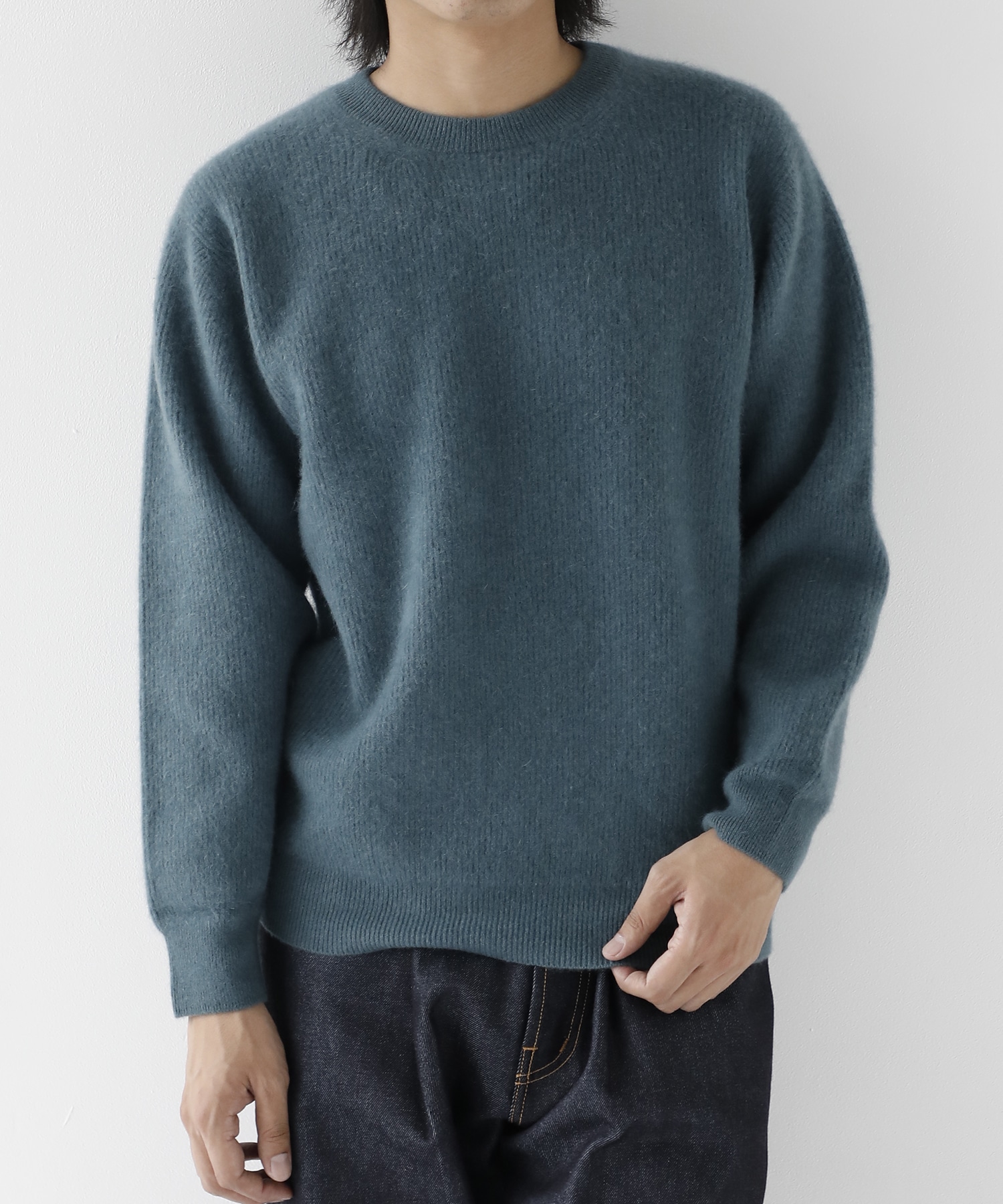 CASHMERE FOX CREW NECK BATONER