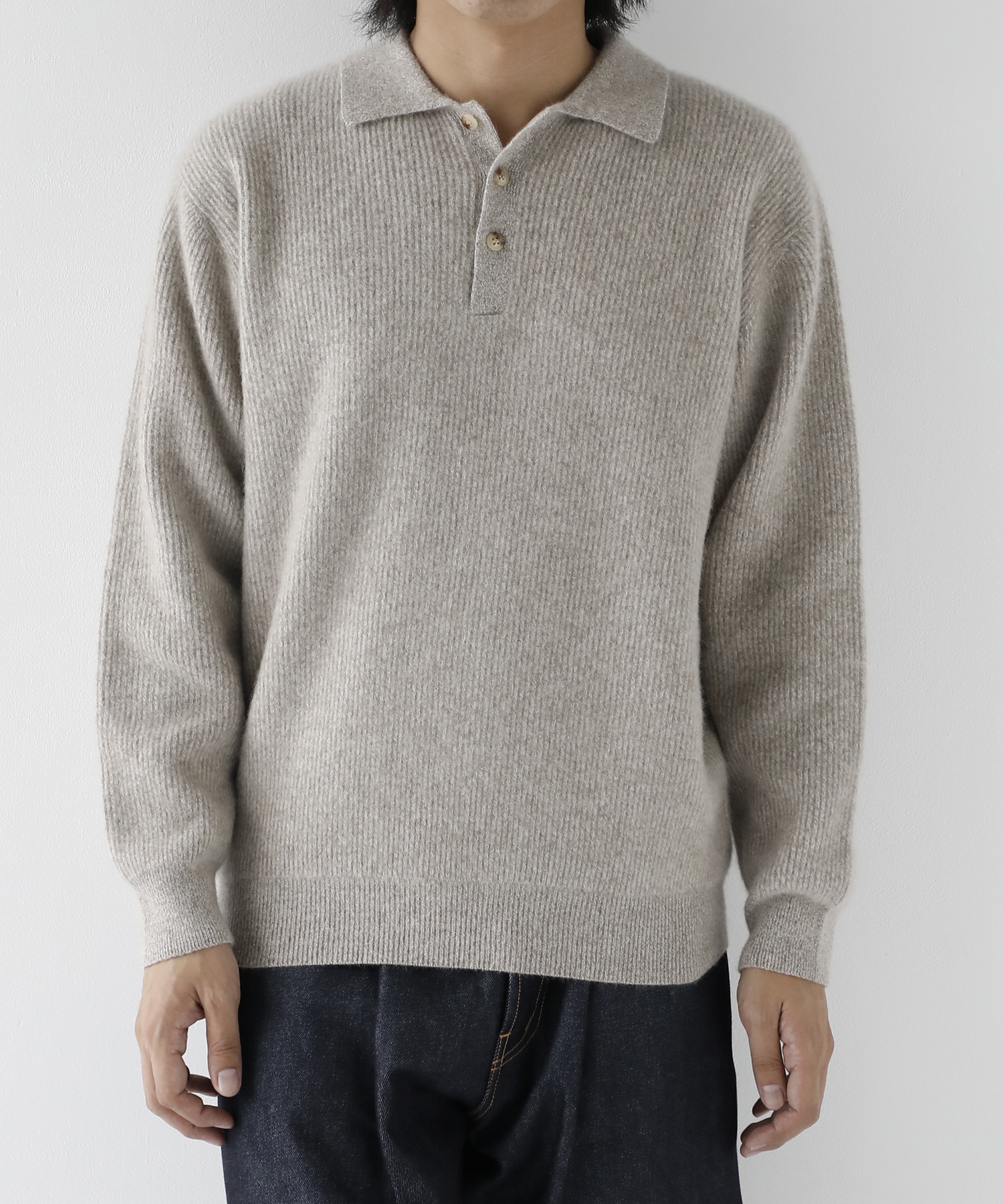 CASHMERE FOX POLO BATONER