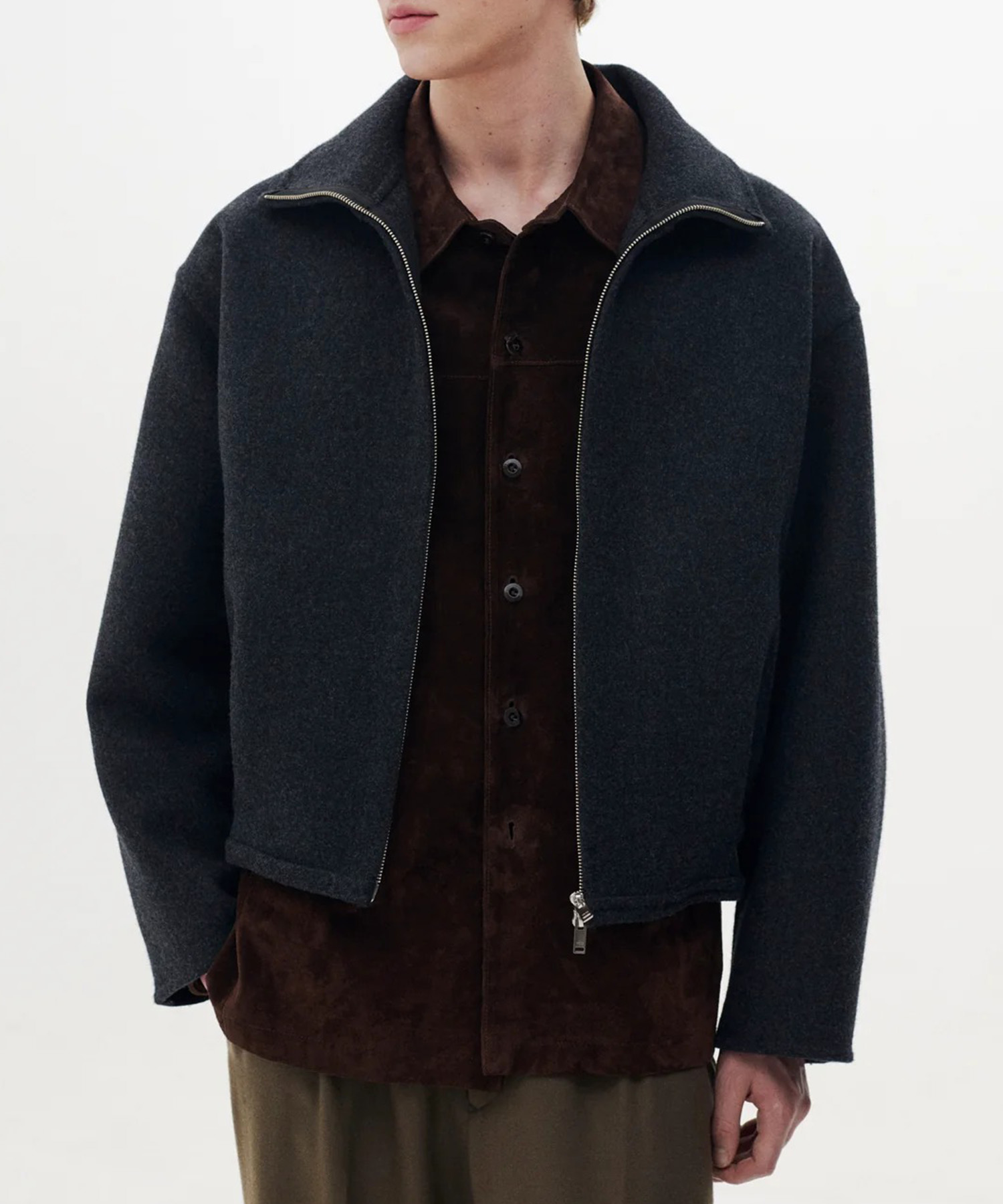 Wool Cashmere Balloon Silhouette Blouson YOKE