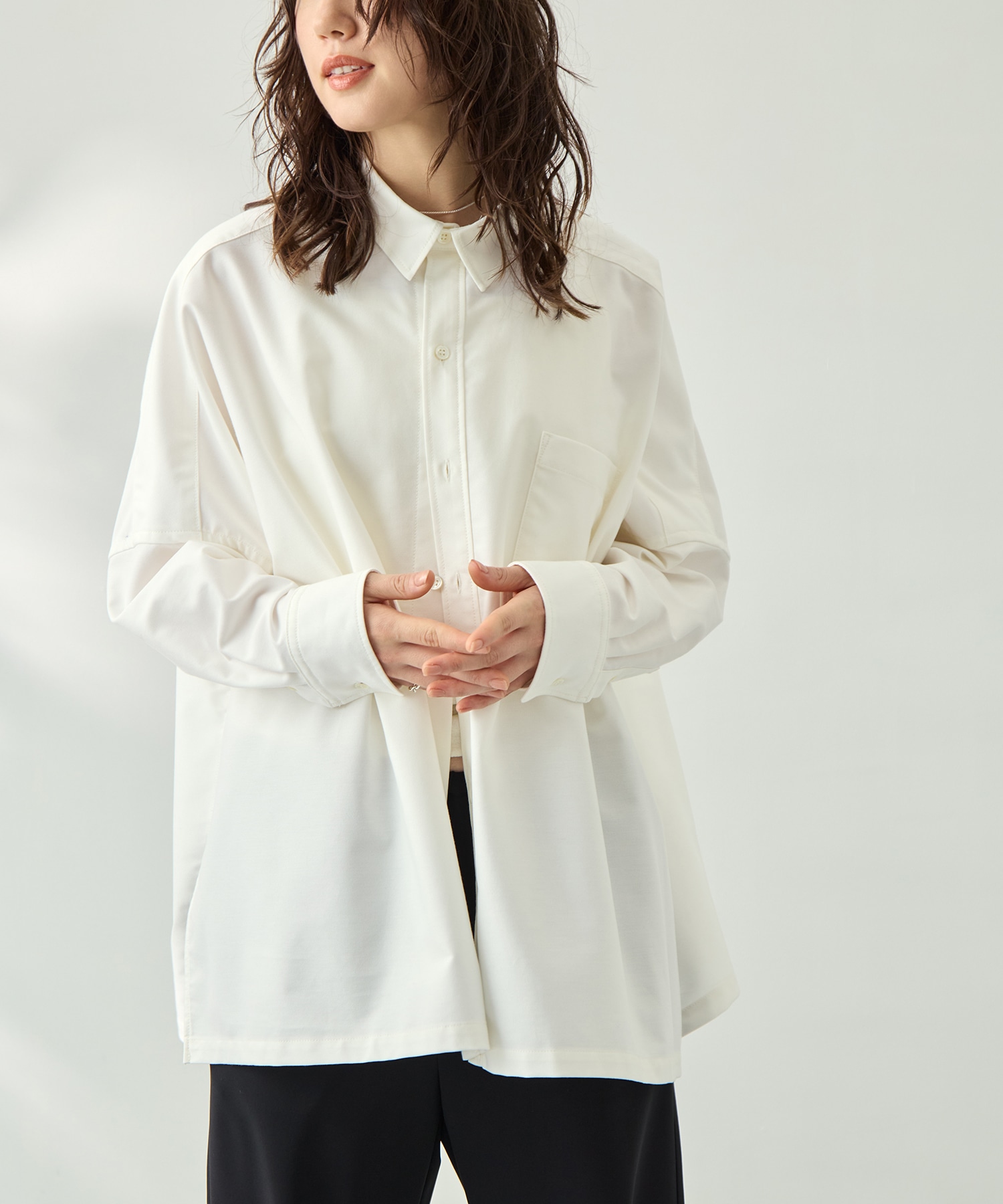 スーピマブレンドrelaxシャツ KEY TIMEZ