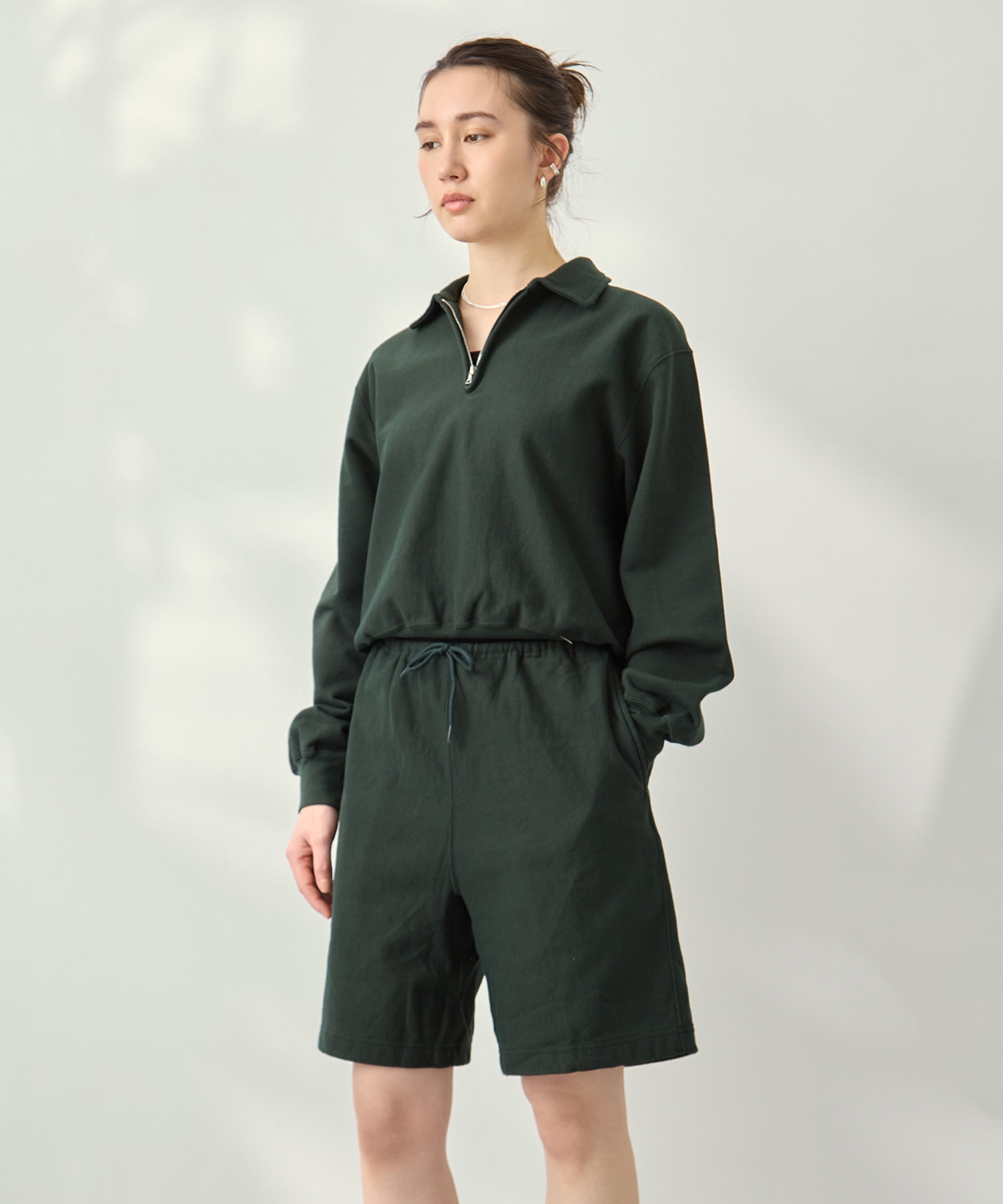 Thin-Sweat Harf-Zip P/O blurhmsROOTSTOCK