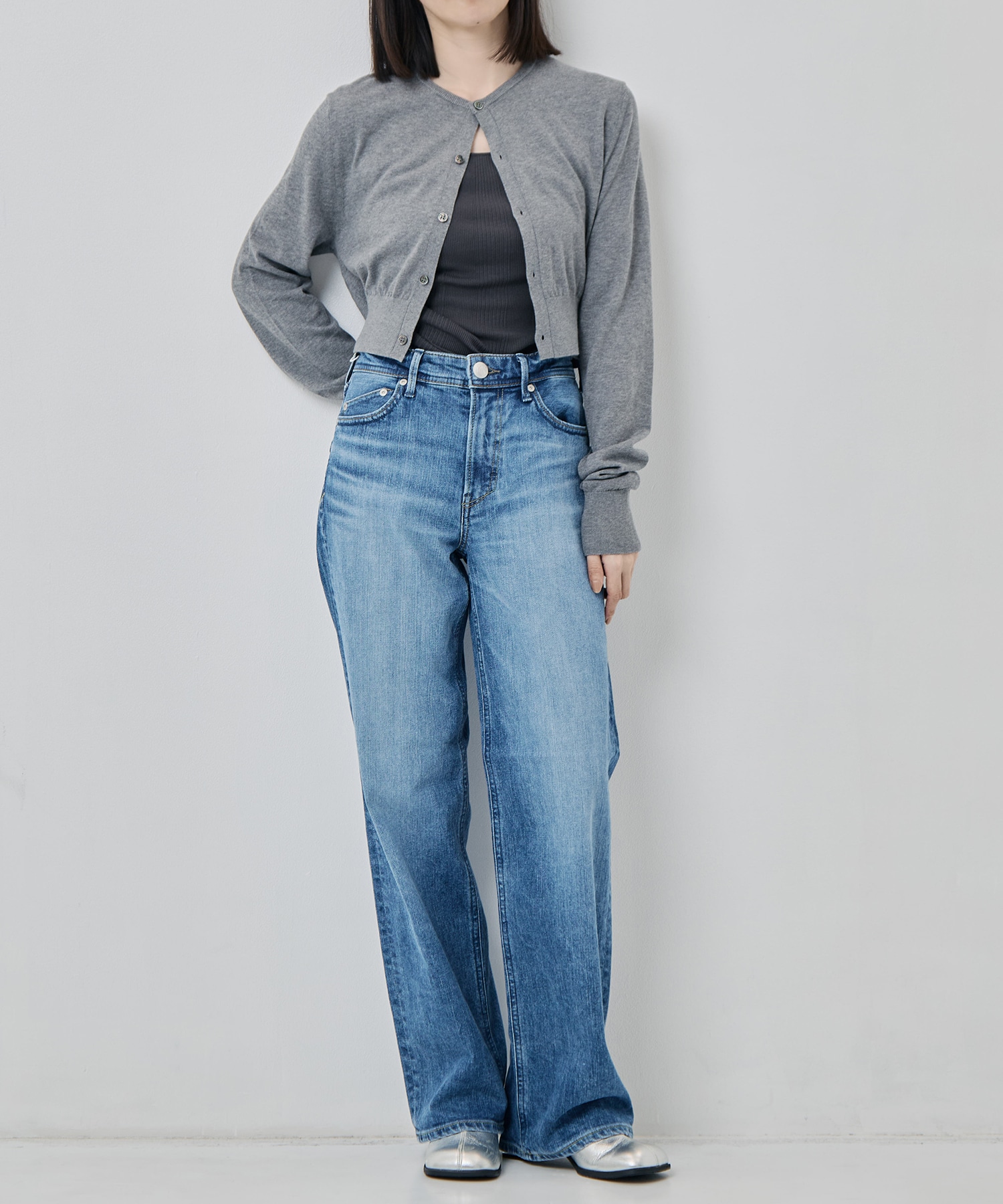 Cotton 16G 2-Way Cardigan INSCRIRE