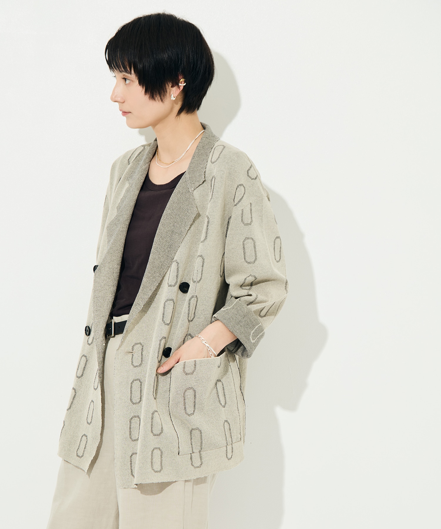 Dry Sheer Milano Knit Jacket WRAPINKNOT