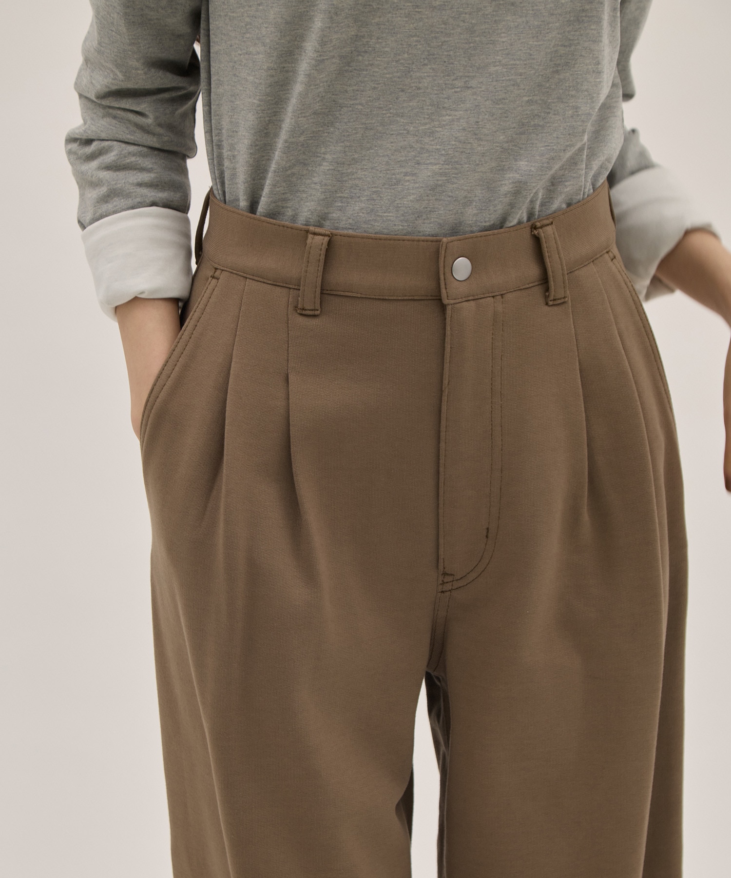 Hard Compact French Terry Wide Pants PHEENY