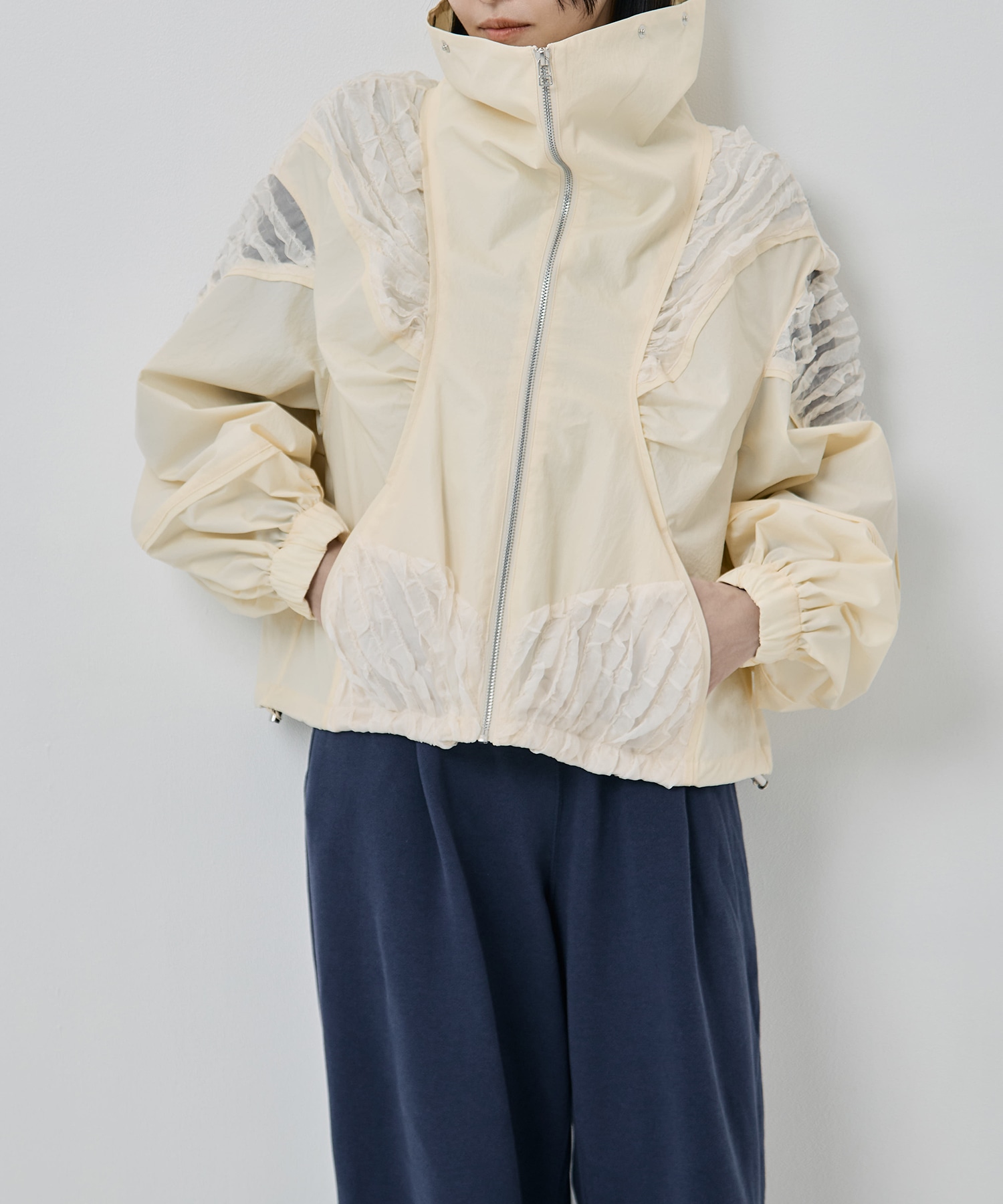 RUFFLE CHIFFON BLOUSON muller of yoshiokubo