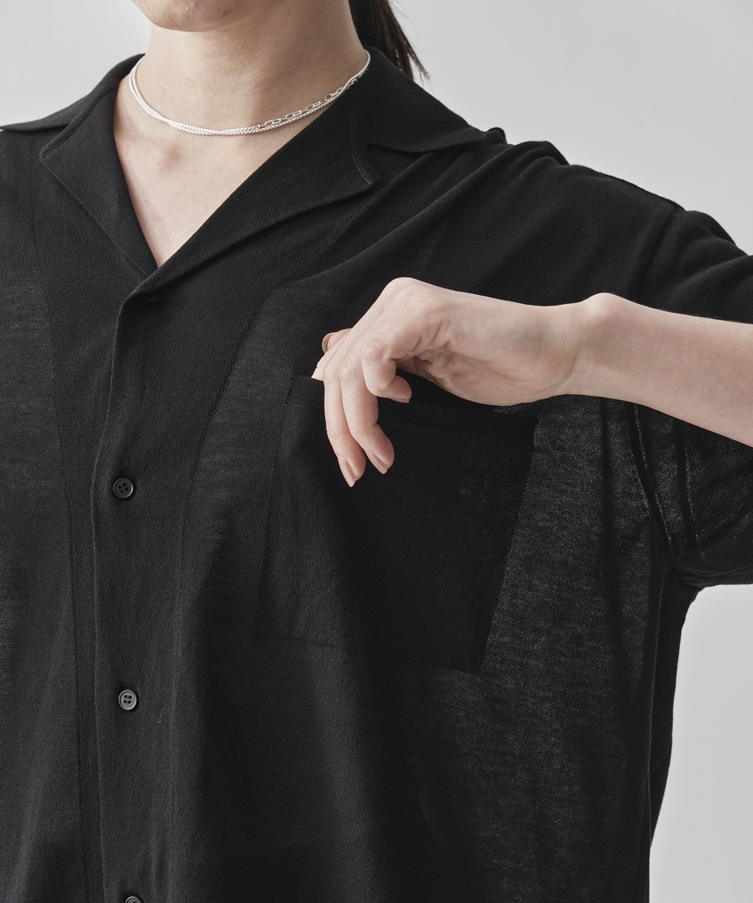 HIGH TWIST COTTON KNIT SHIRT ATON