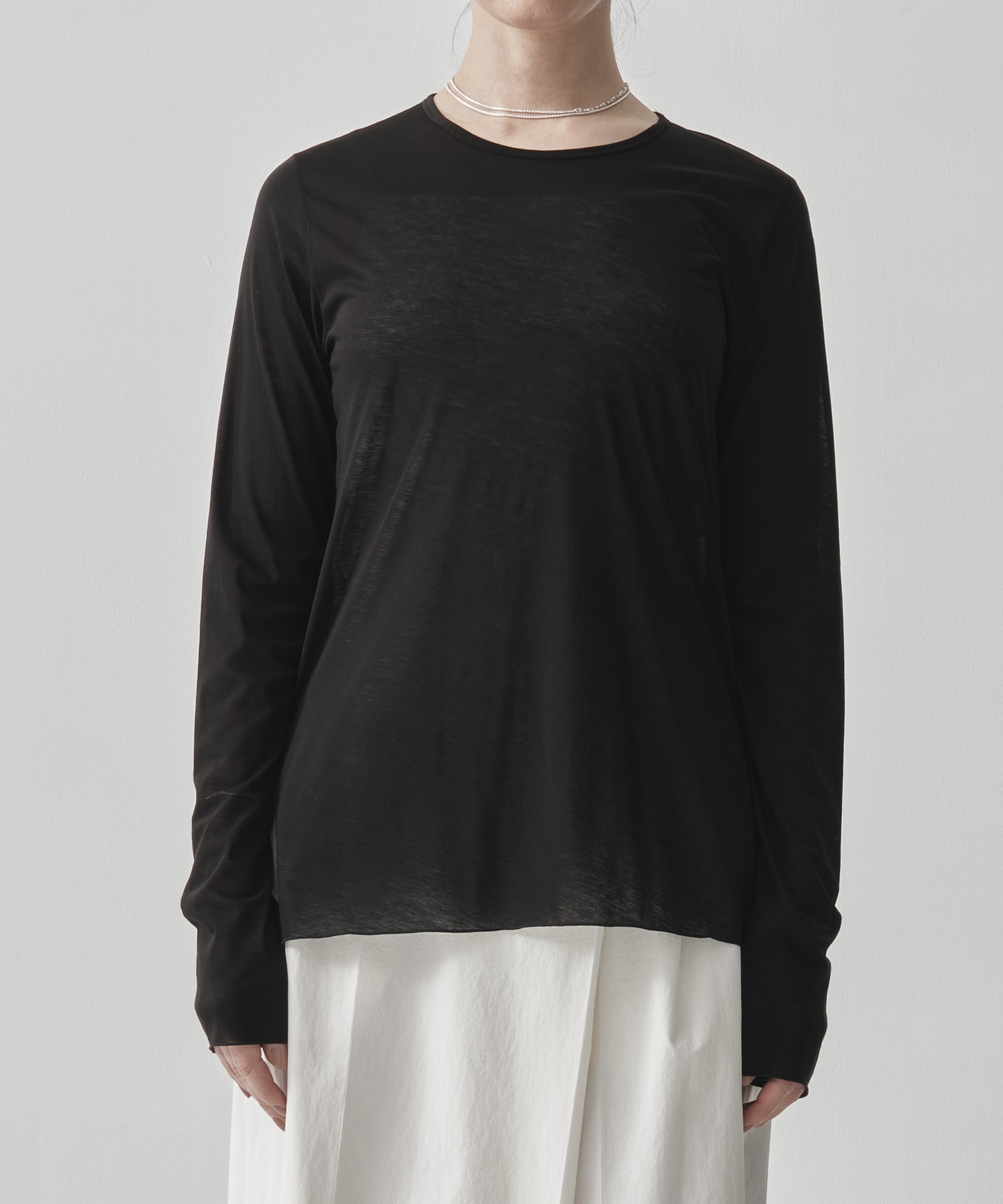 Side Slit Crew Neck Long Sleeve T GOOD PEOPLE GOOD STITCHING GOOD PRODUCT
