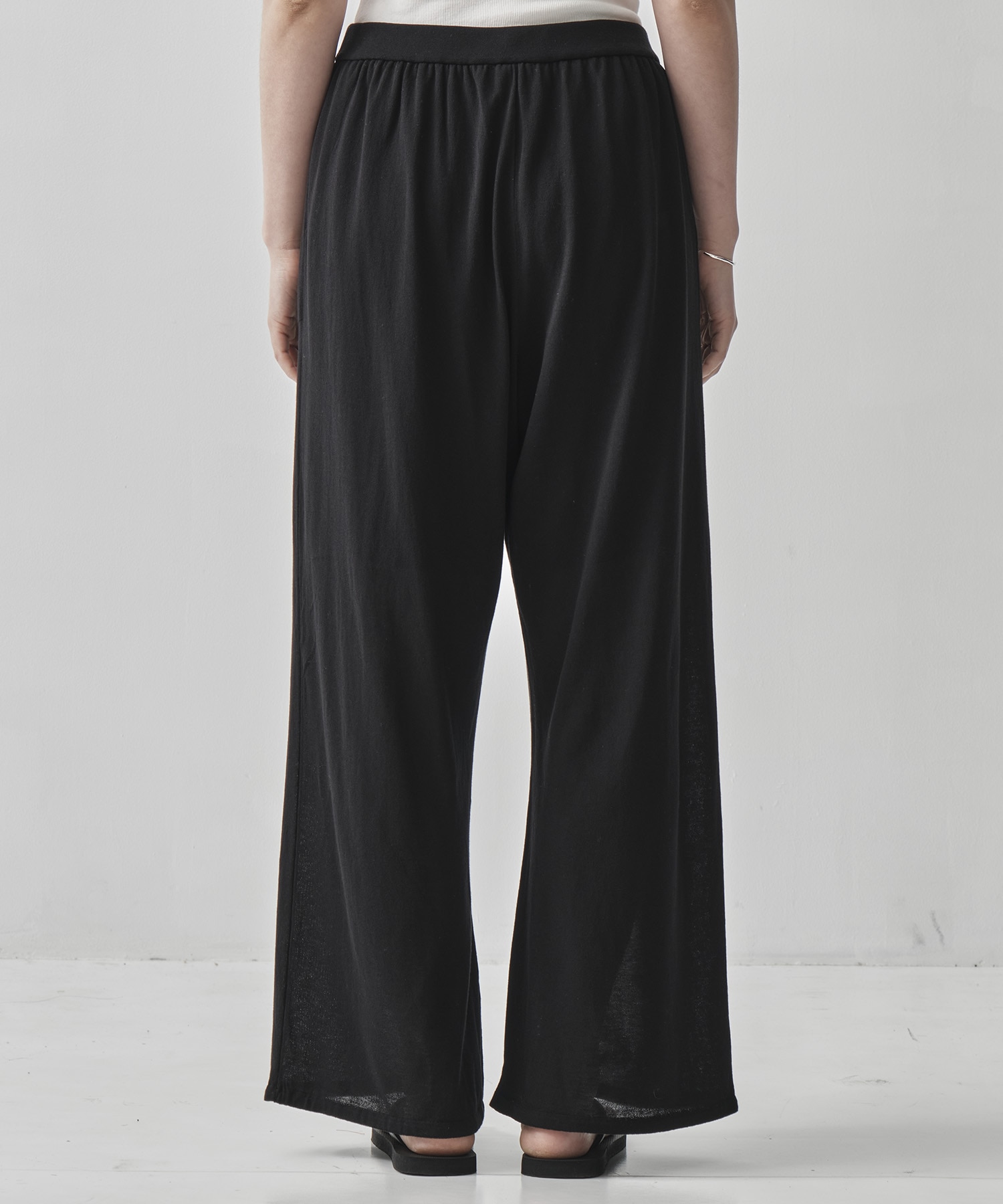 HIGH TWIST COTTON WIDE EASY PANTS ATON