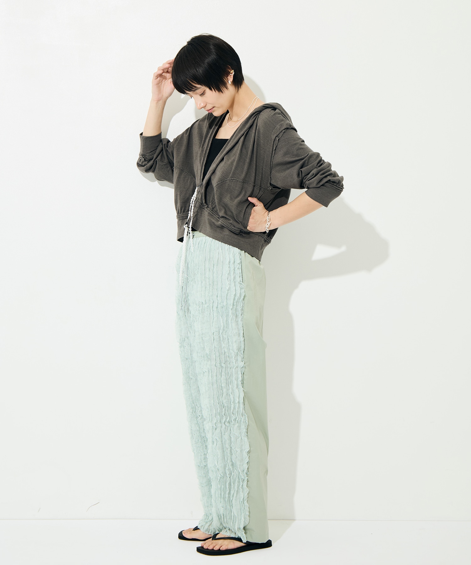 RUFFLE CHIFFON PANTS muller of yoshiokubo