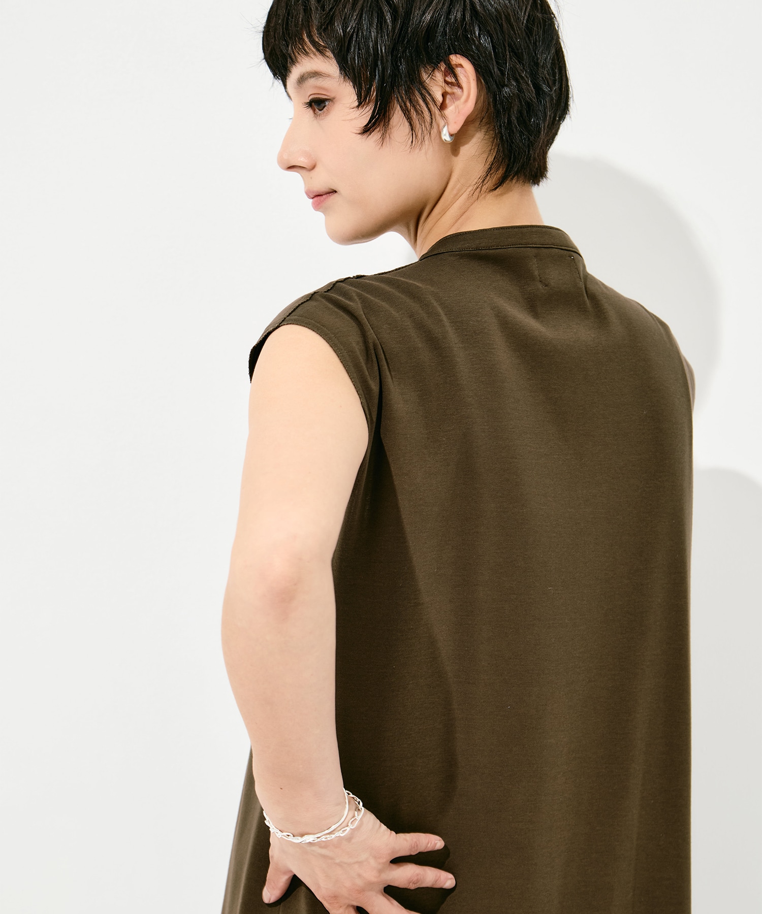 Sanfokin Cotton Bosom sleeveless dress WRAPINKNOT