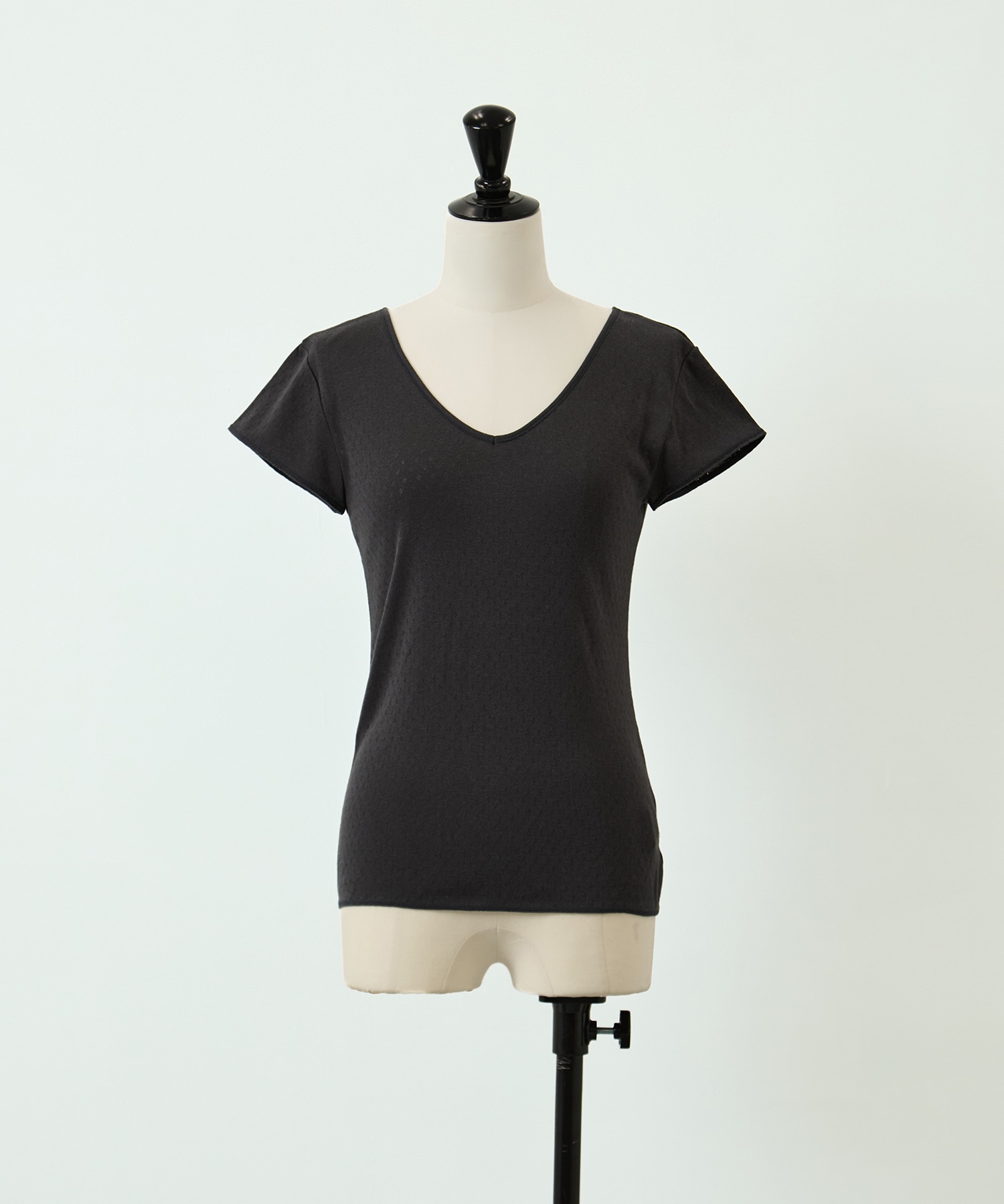 Cotton Silk Double V Neck Cap Sleeve T GOOD PEOPLE GOOD STITCHING GOOD PRODUCT