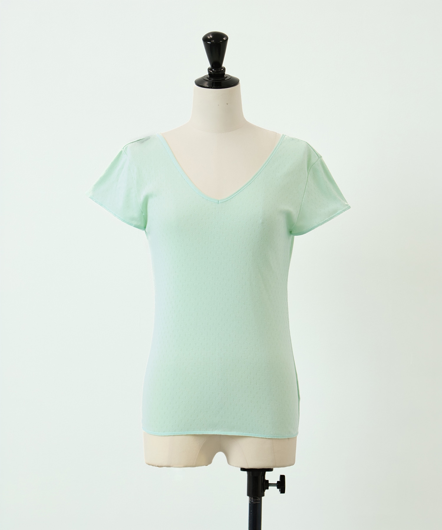 Cotton Silk Double V Neck Cap Sleeve T GOOD PEOPLE GOOD STITCHING GOOD PRODUCT