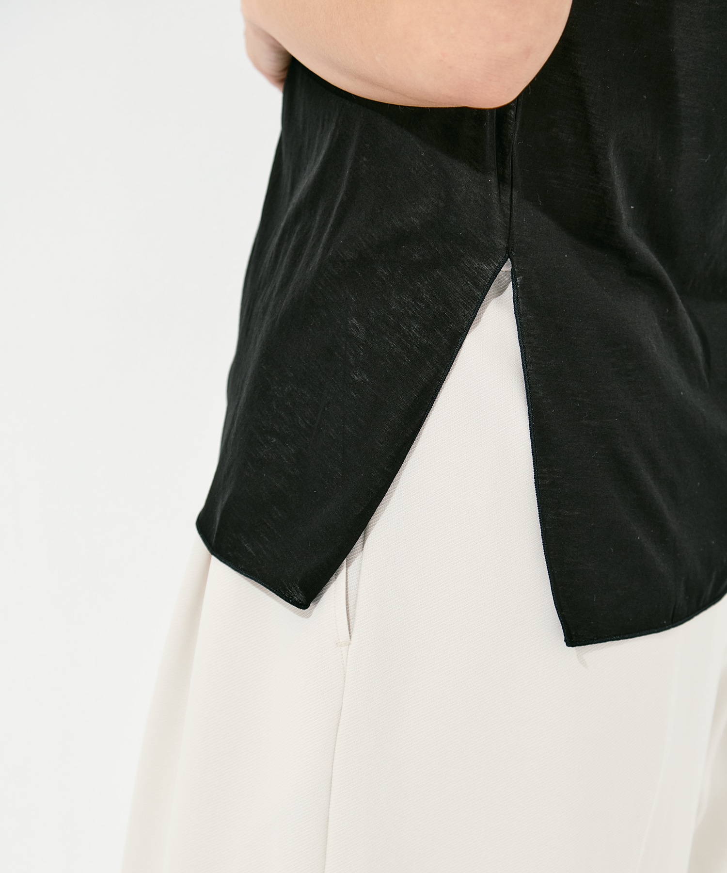Side Slit French Sleeve T GOOD PEOPLE GOOD STITCHING GOOD PRODUCT