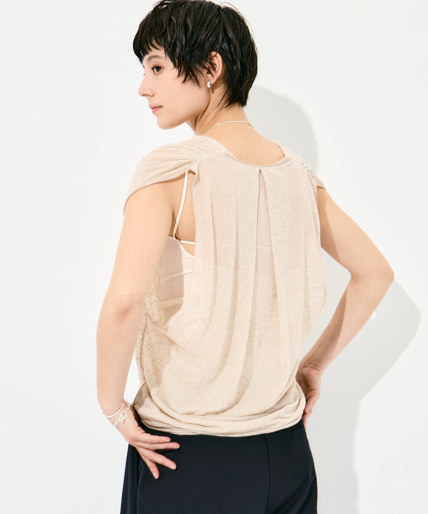 Draped No Sleeve Pull Over GOOD PEOPLE GOOD STITCHING GOOD PRODUCT