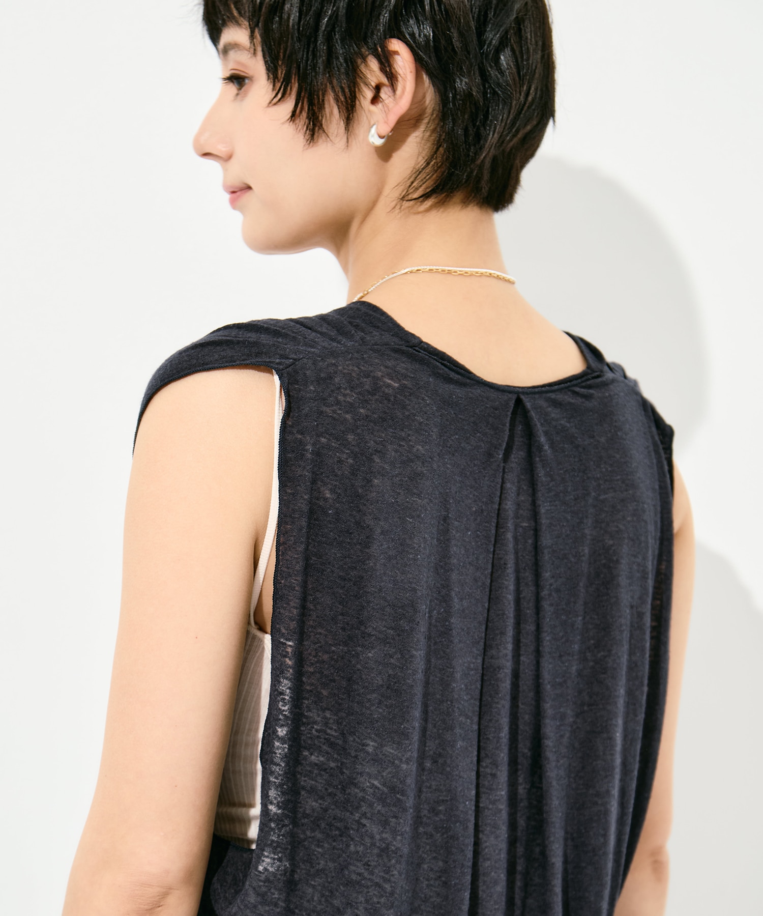 Draped No Sleeve Pull Over GOOD PEOPLE GOOD STITCHING GOOD PRODUCT