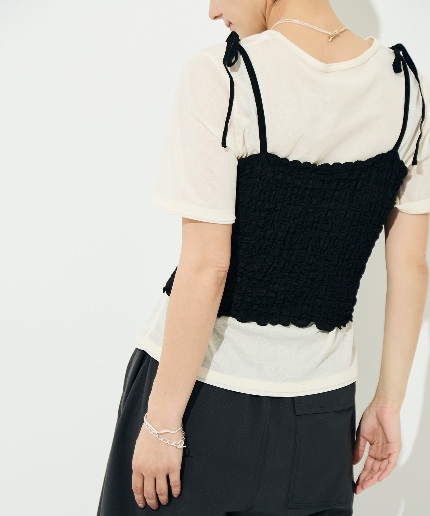 Shrink Lace Frill Camisole PHEENY