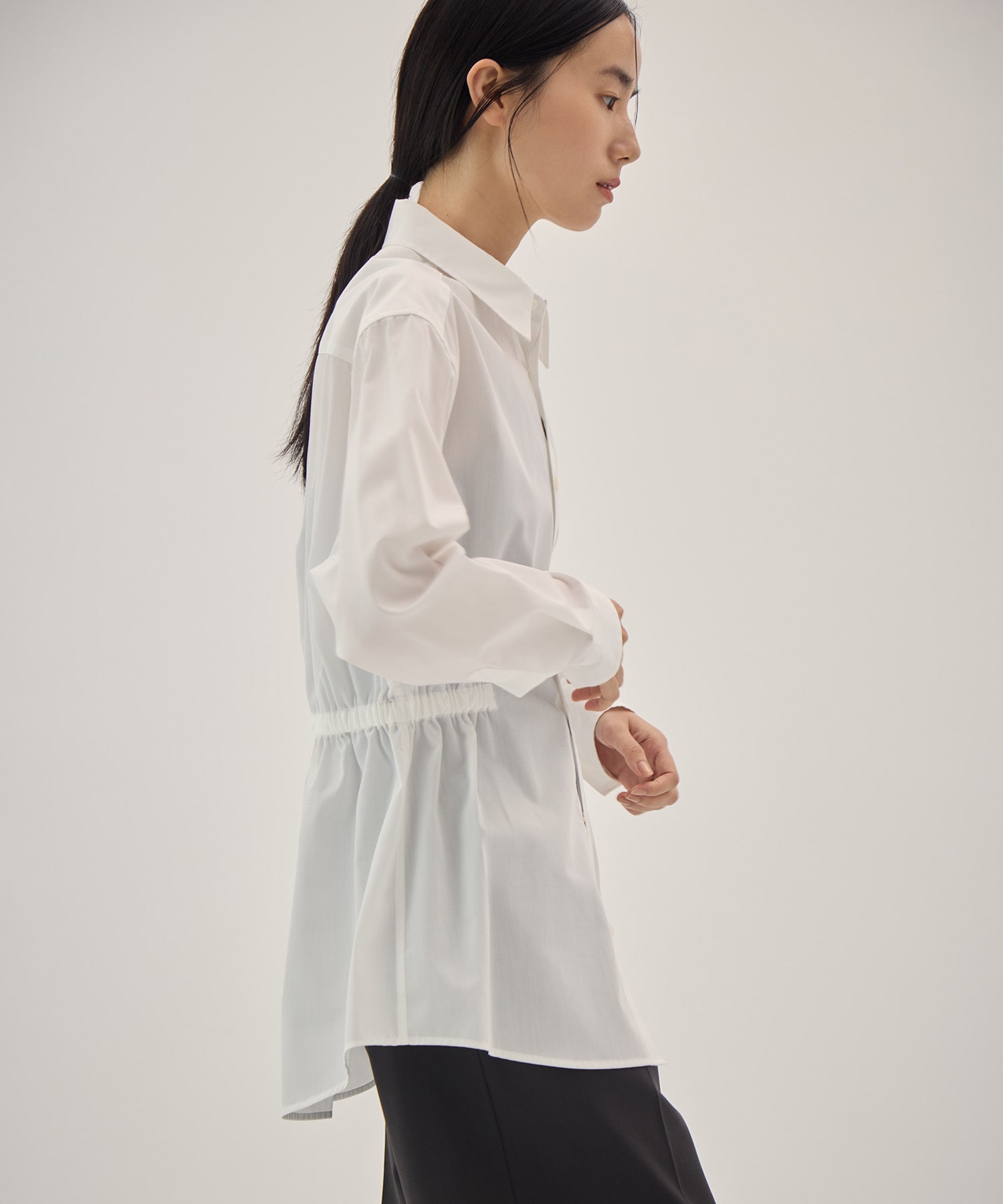 Pe/Co broad waist gather shirt 08sircus