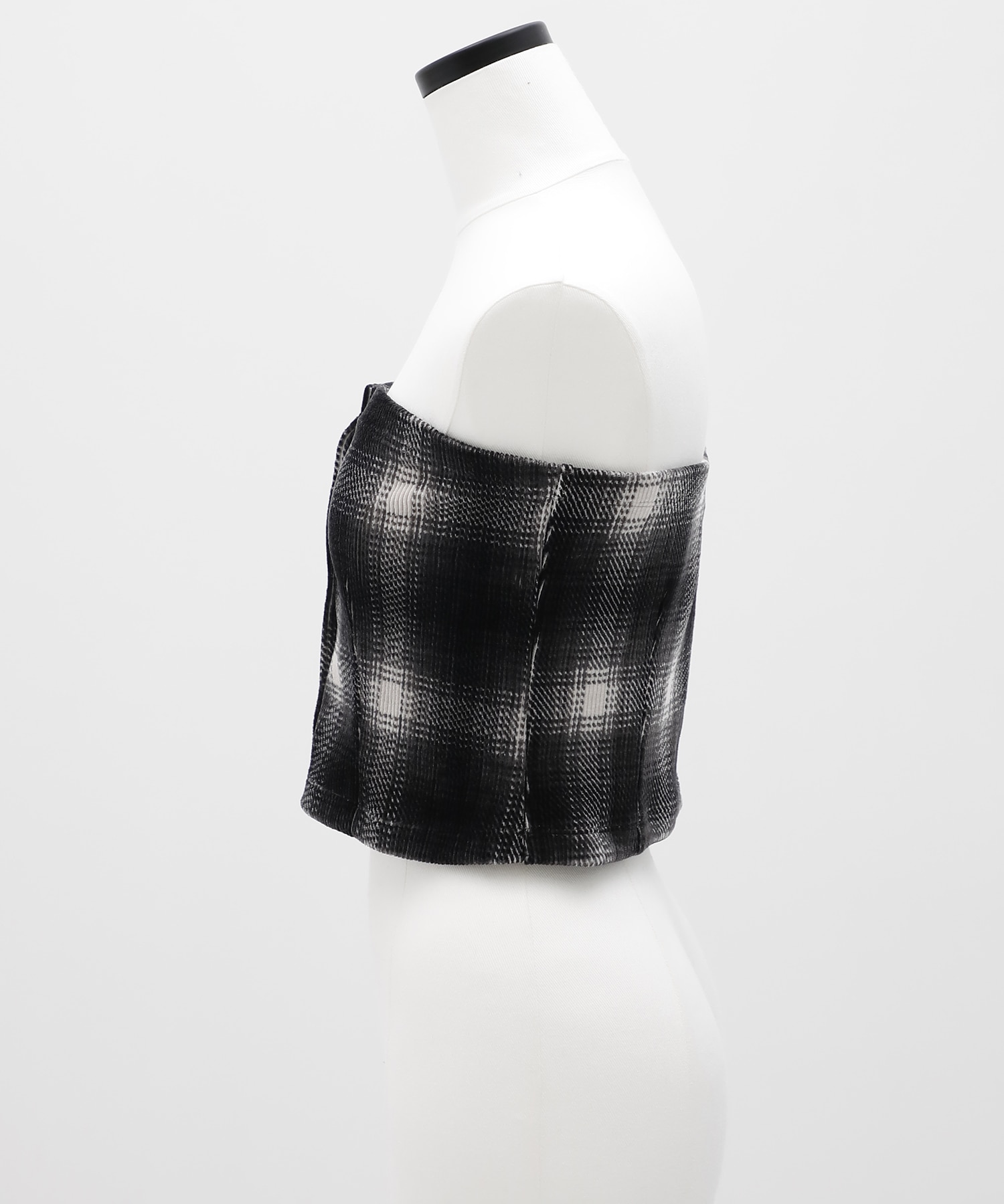 Ombre Check Stretch Corduroy Bustier PHEENY