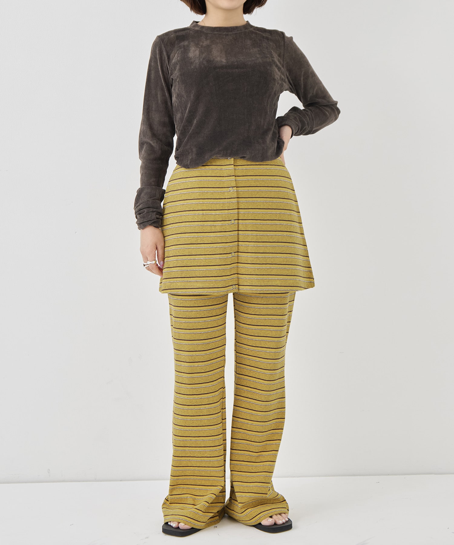 Multi-Border Layered Pants PHEENY