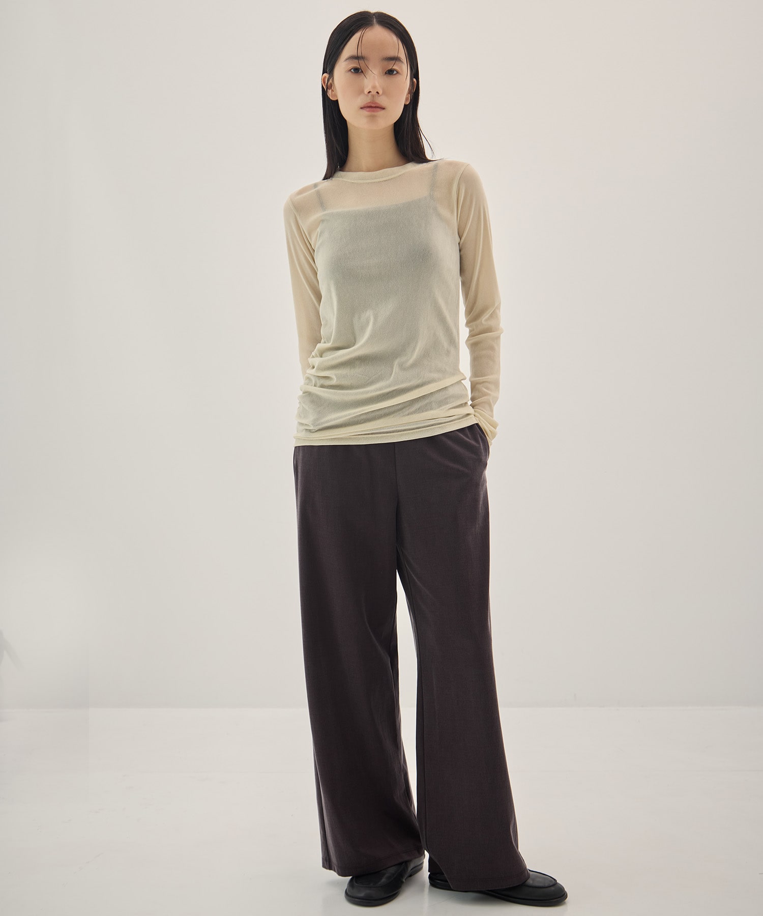 Peach Saten Layered Apron Pants PHEENY