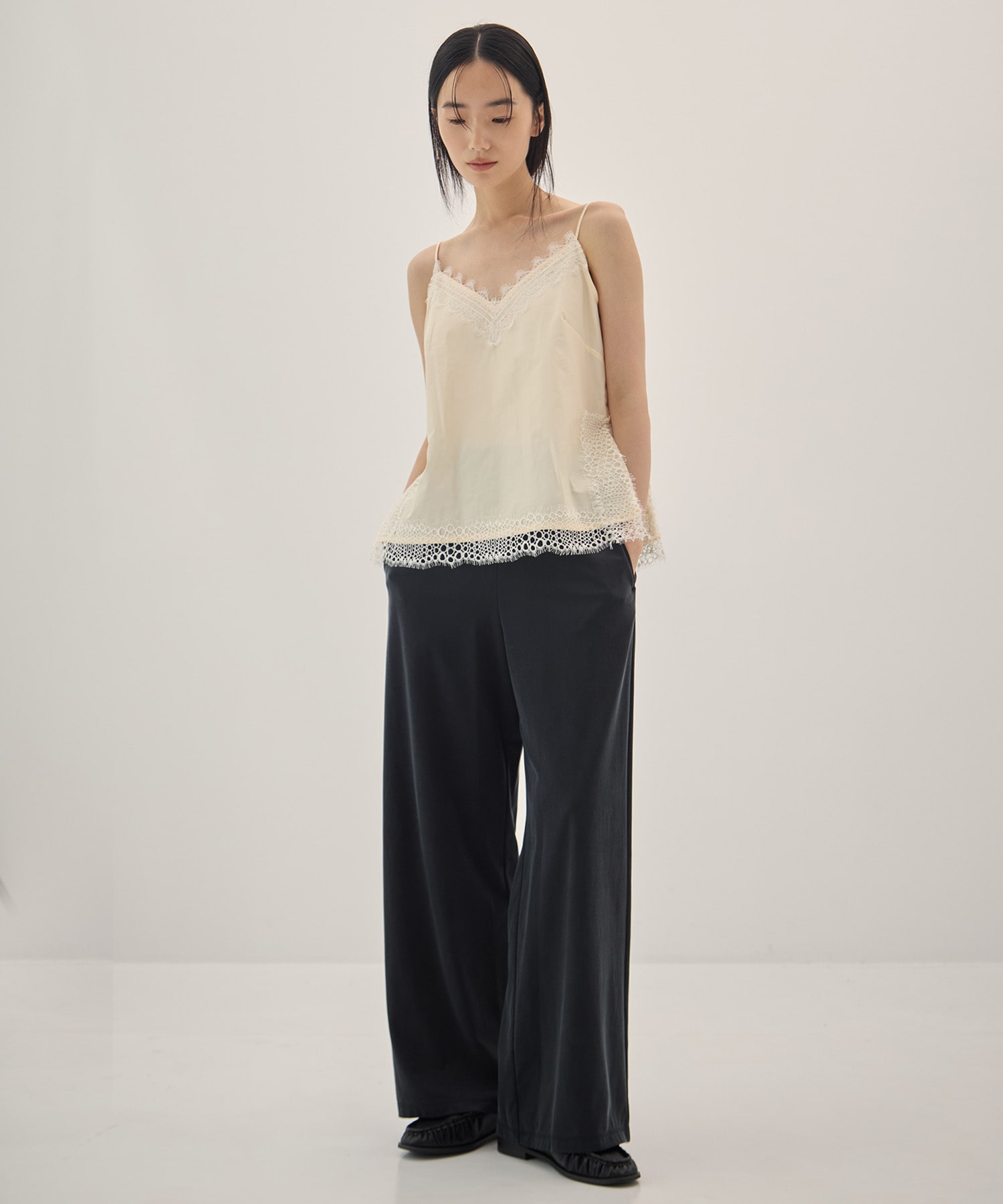 Peach Saten Layered Apron Pants PHEENY