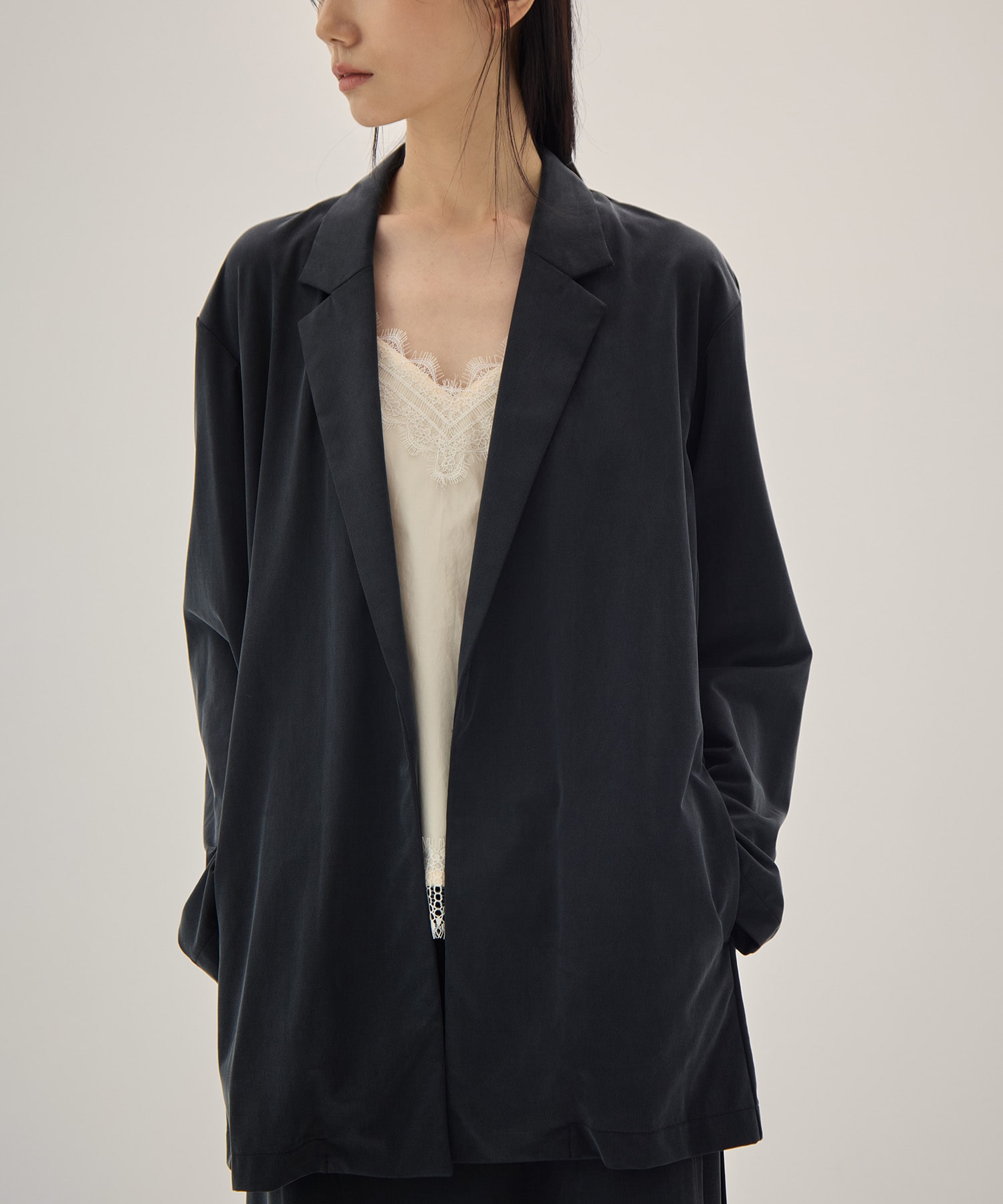 Peach Saten Shirt Jacket PHEENY