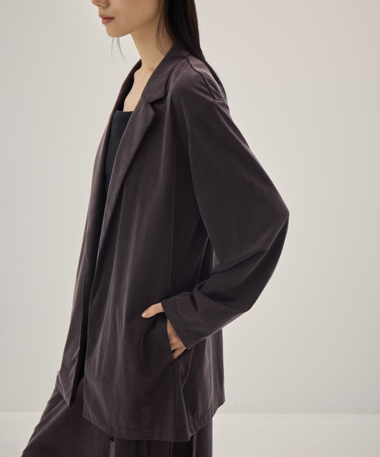 Peach Saten Shirt Jacket PHEENY