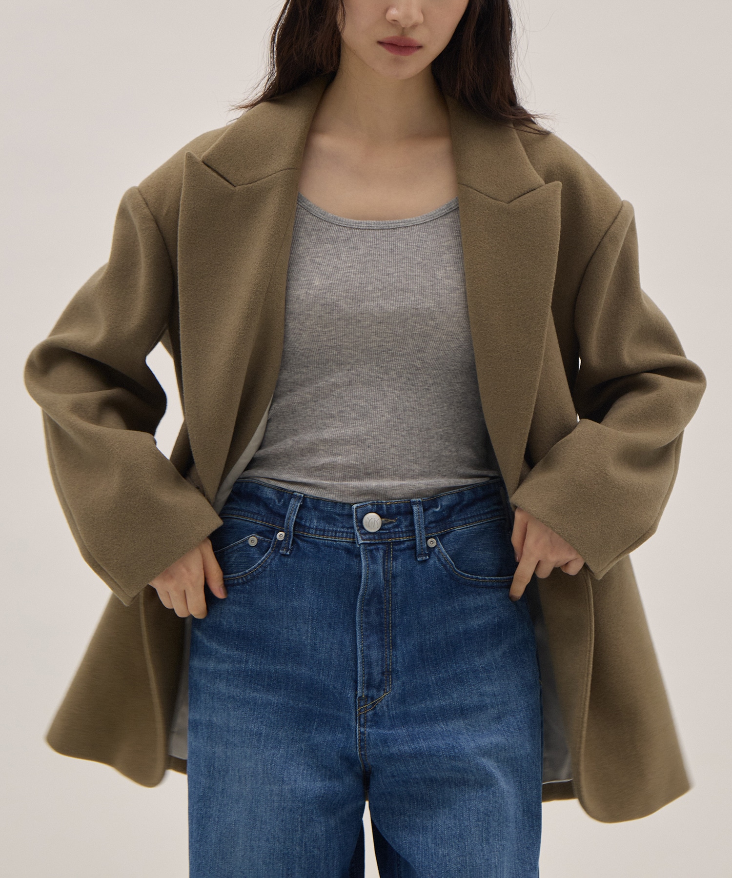 Needle rever stretch Jacket Coat PHEENY
