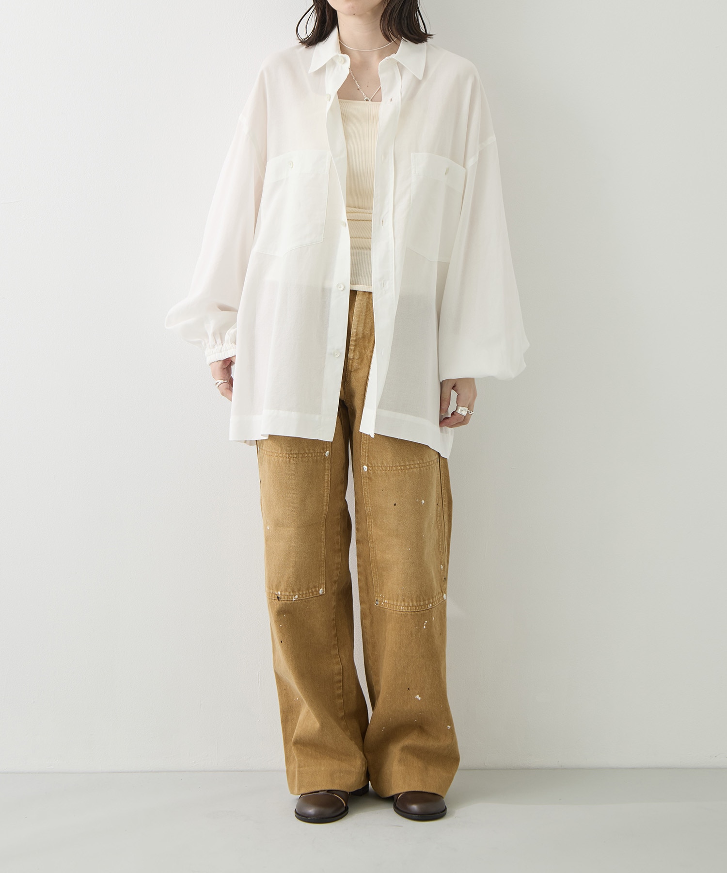 COTTON GEORGETTE OVER SHIRTS TOURNON.