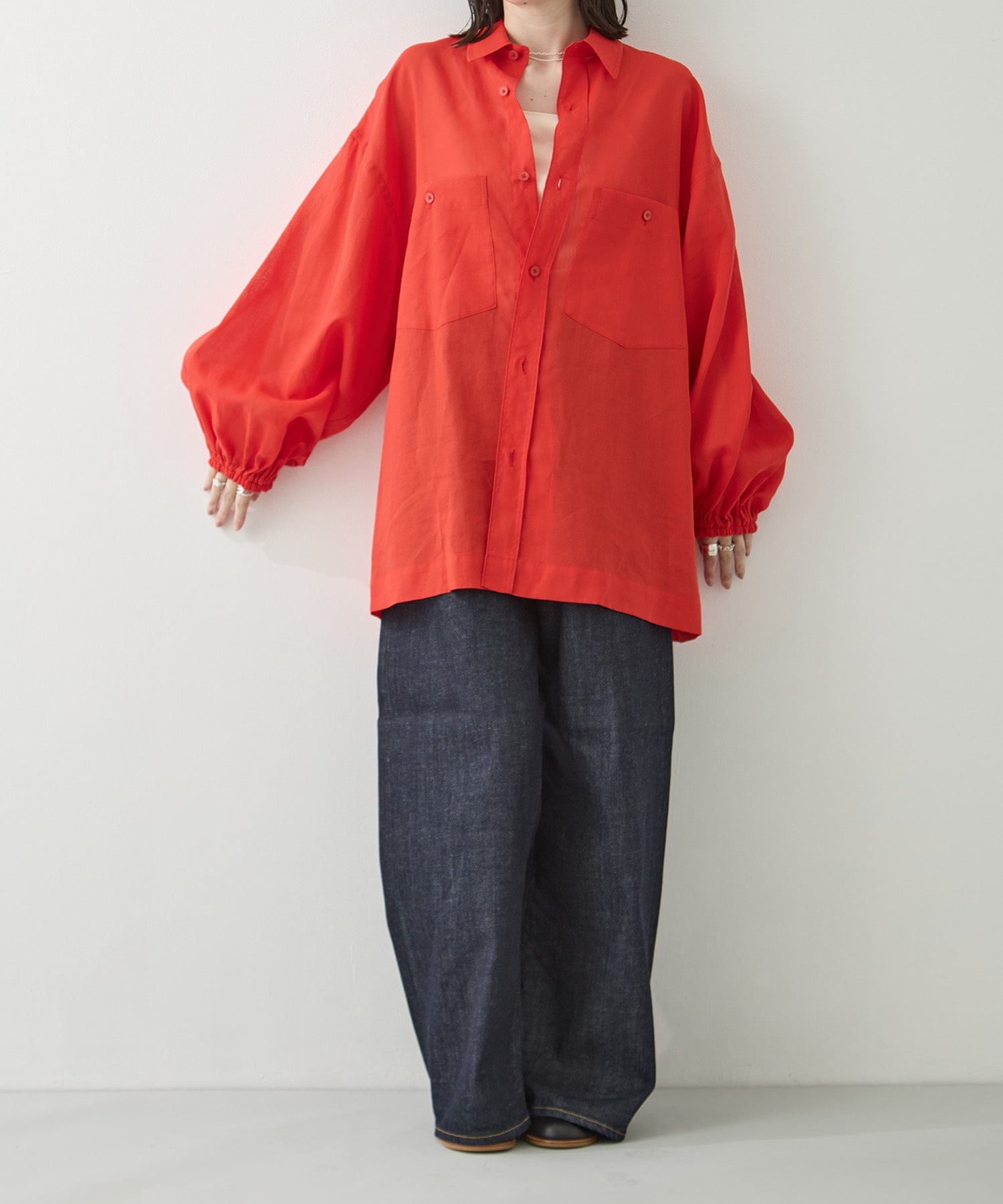 COTTON GEORGETTE OVER SHIRTS TOURNON.