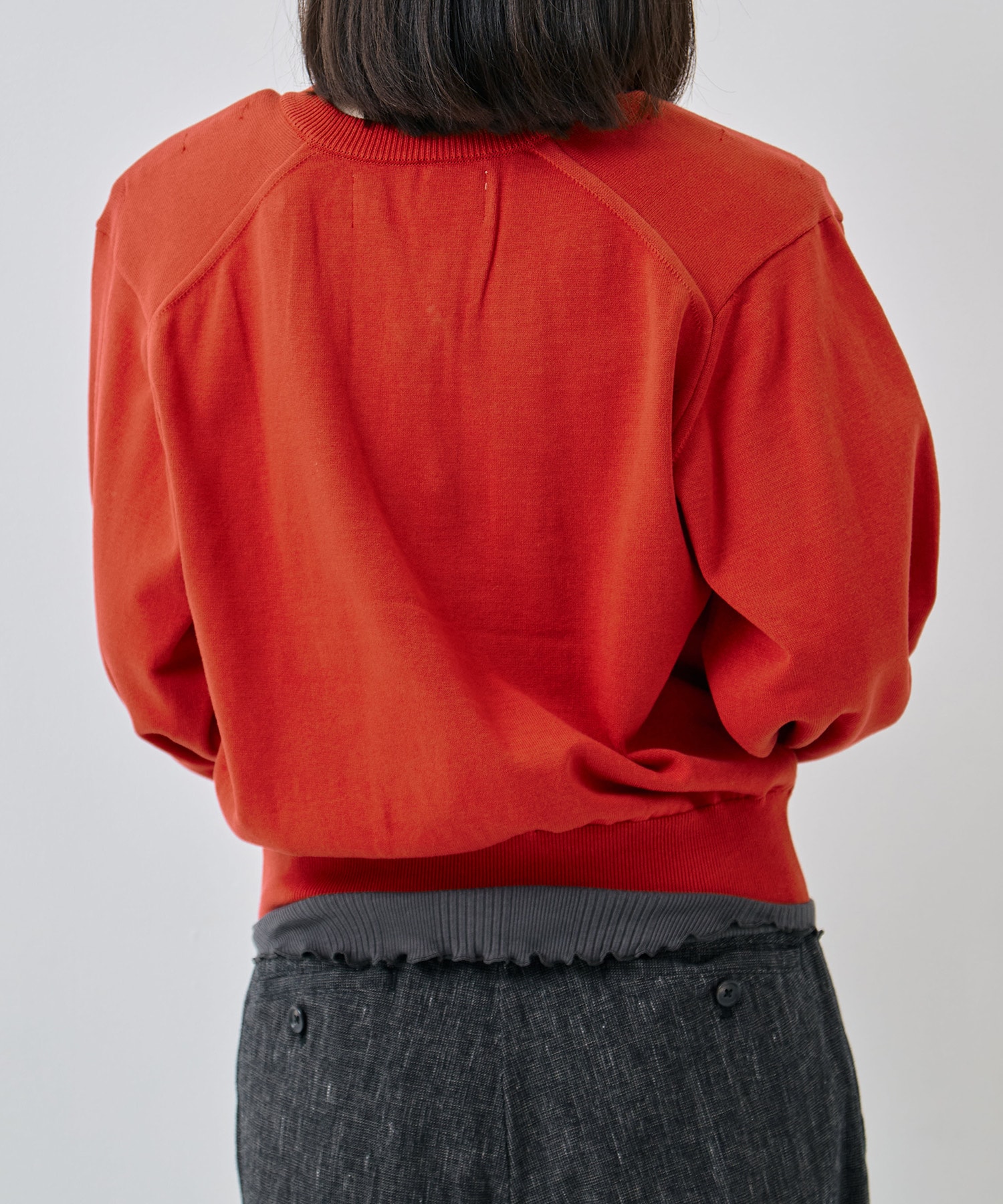 16G V NECK SHOULDER PAD PULLOVER JANE SMITH