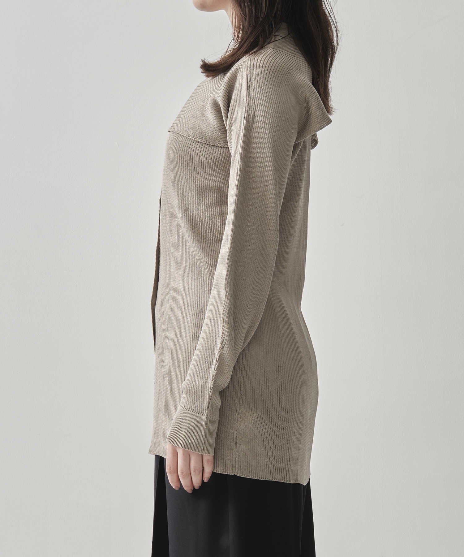 2-PIECE RIBBED CARDIGAN TAN