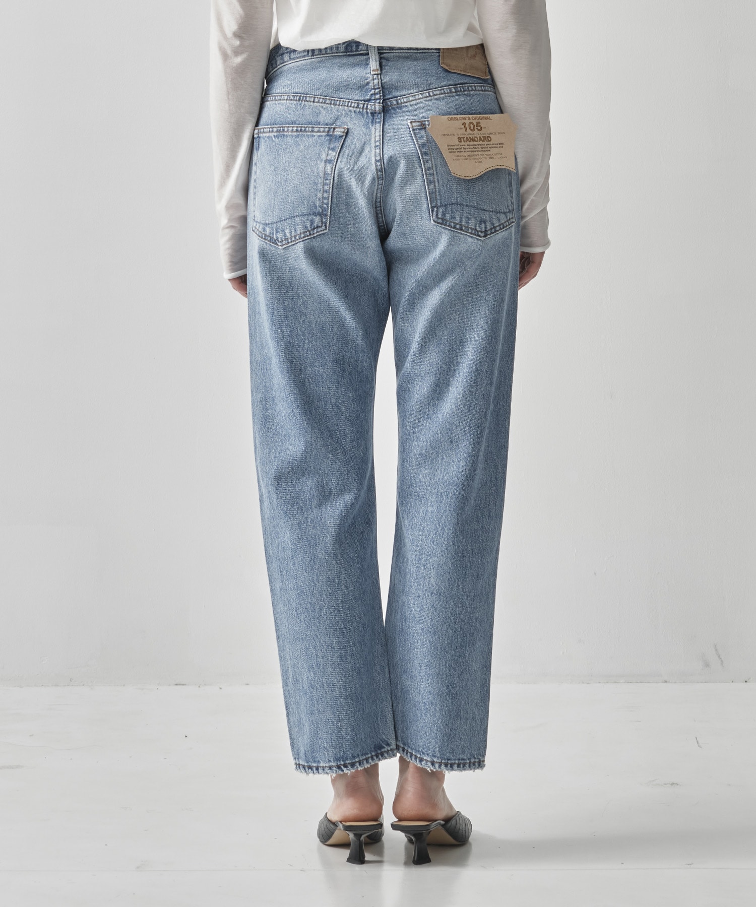 SHORT LENGTH 105 90s DENIM SKY BLUE/ZIPPER FLY orSlow