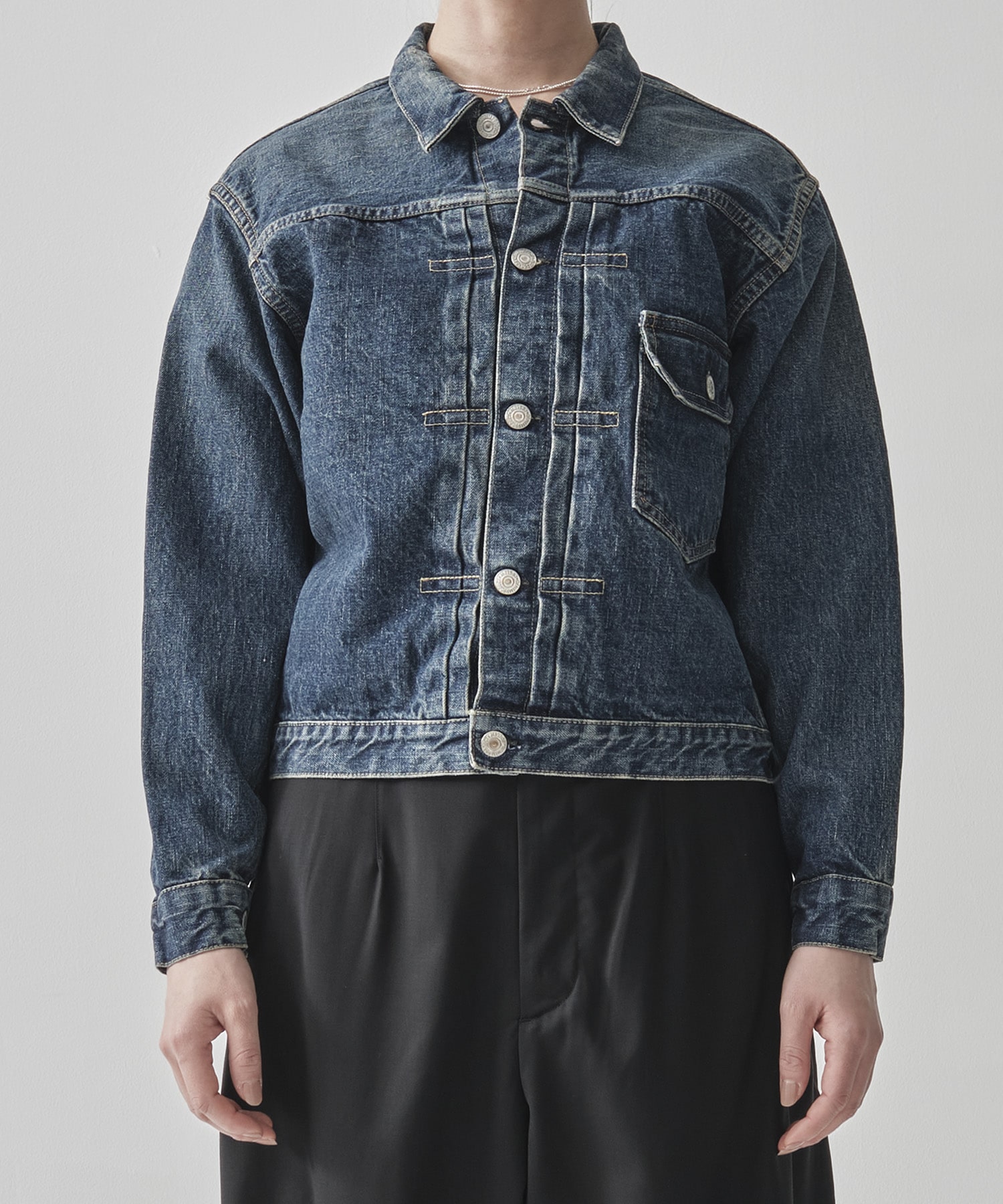 TYPE1 40s PLEATED FRONT BLOUSE USED WASH/UNISEX orslow