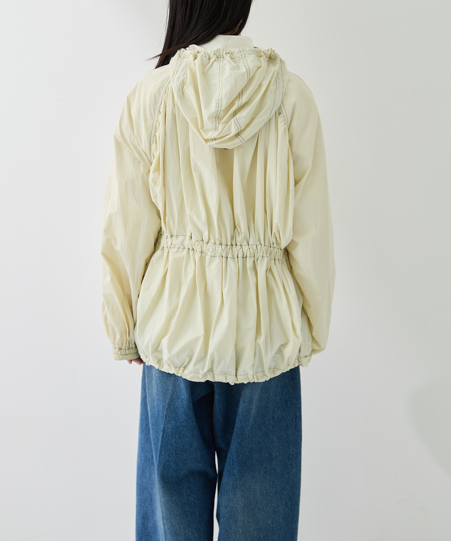 Nylon Gather Blouson TODAYFUL