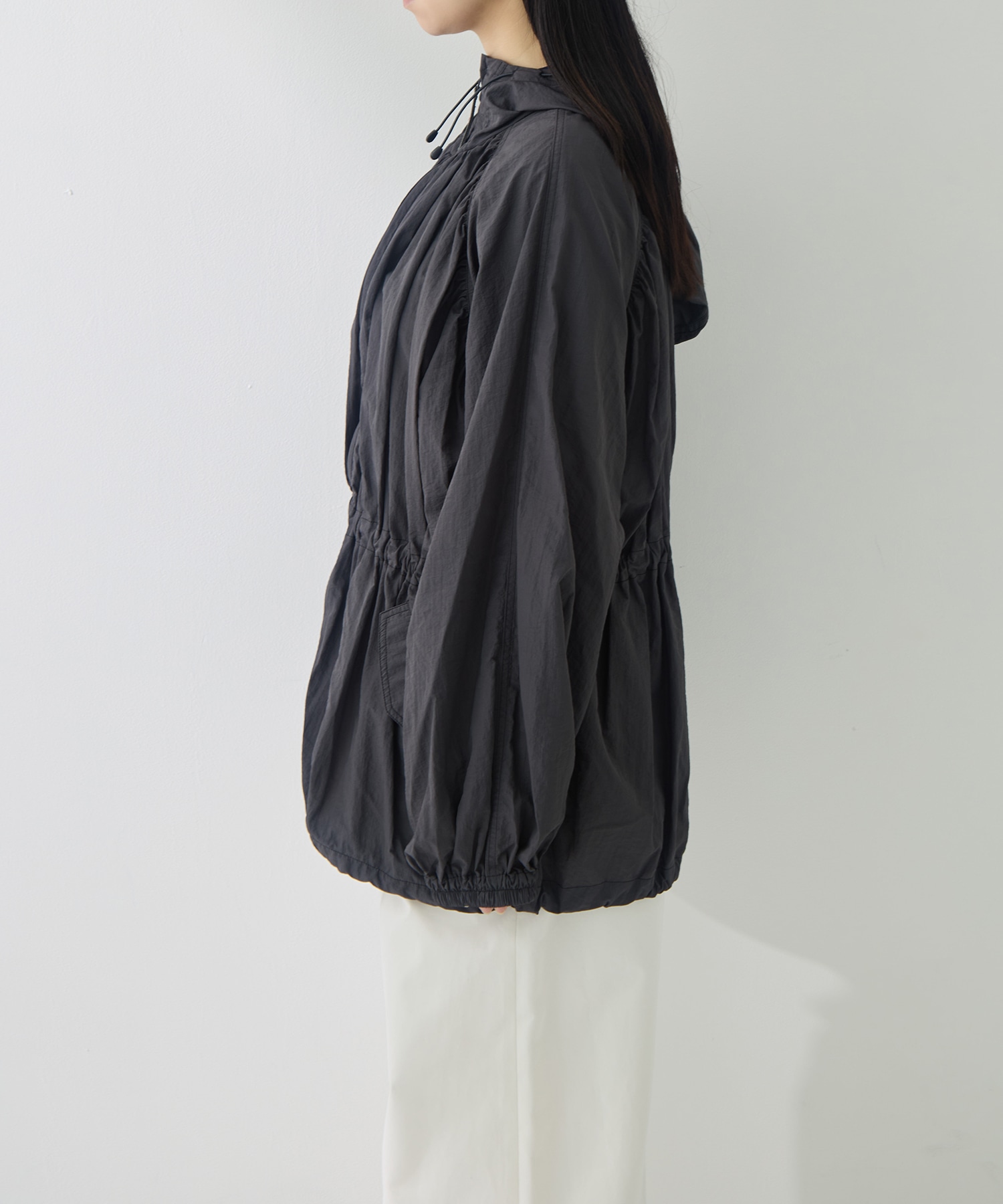 Nylon Gather Blouson TODAYFUL