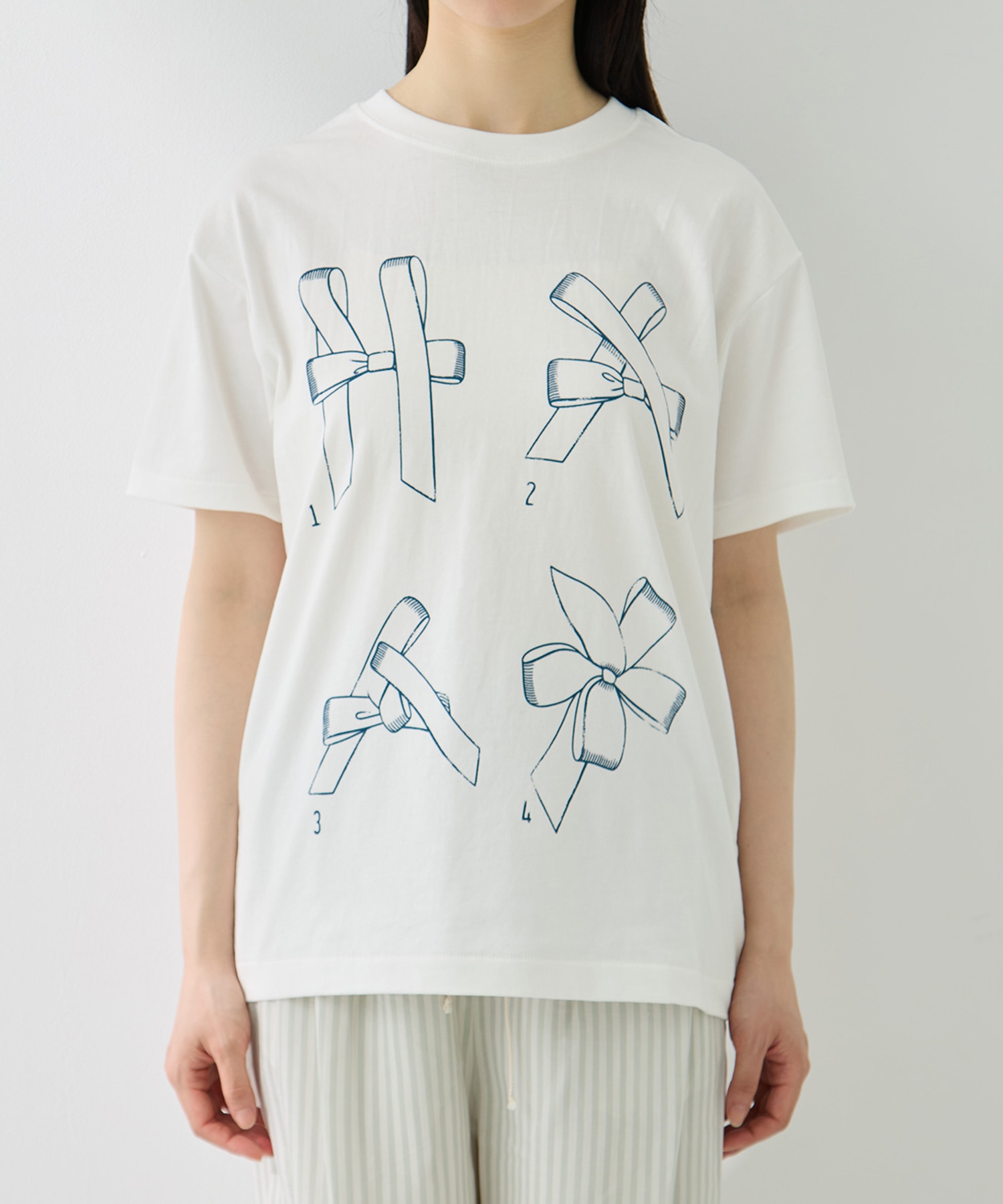 Printed Making a bow with Ribbon Tee RhodolirioN