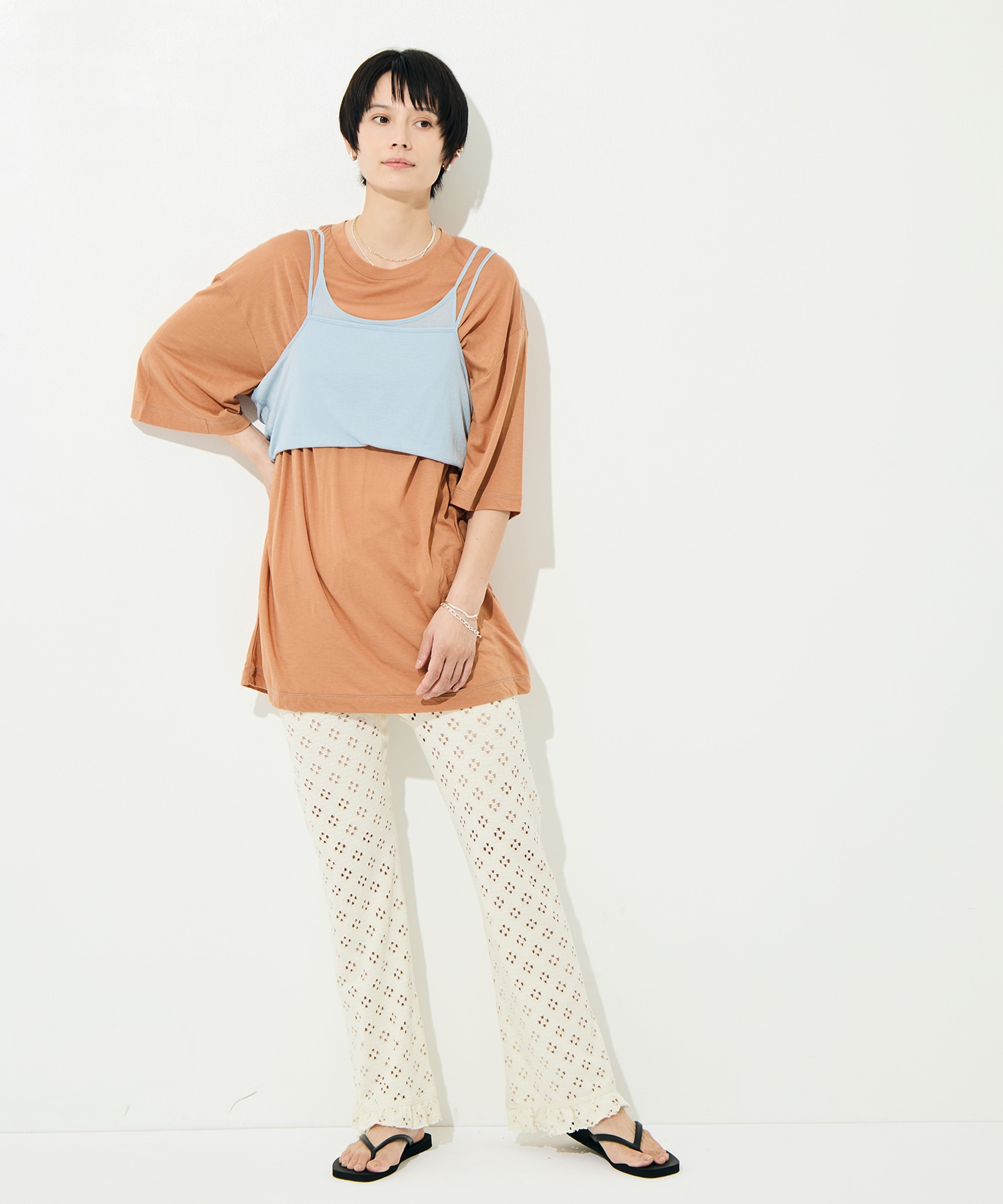Camisole Top & Loose-fitting Tee - Unit Tops RhodolirioN