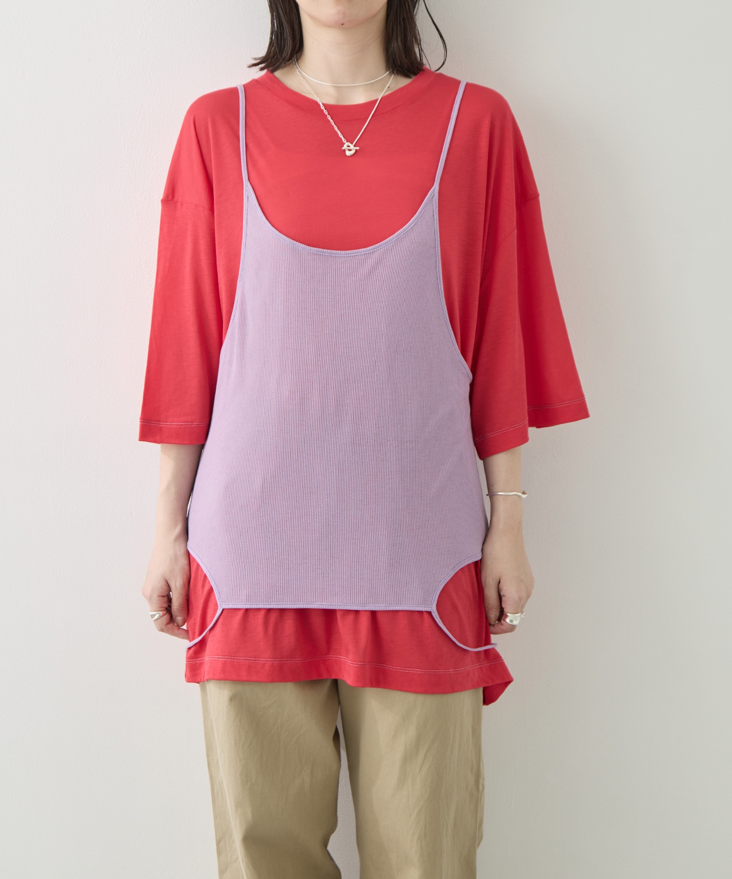 Camisole Top & Loose-fitting Tee - Unit Tops RhodolirioN